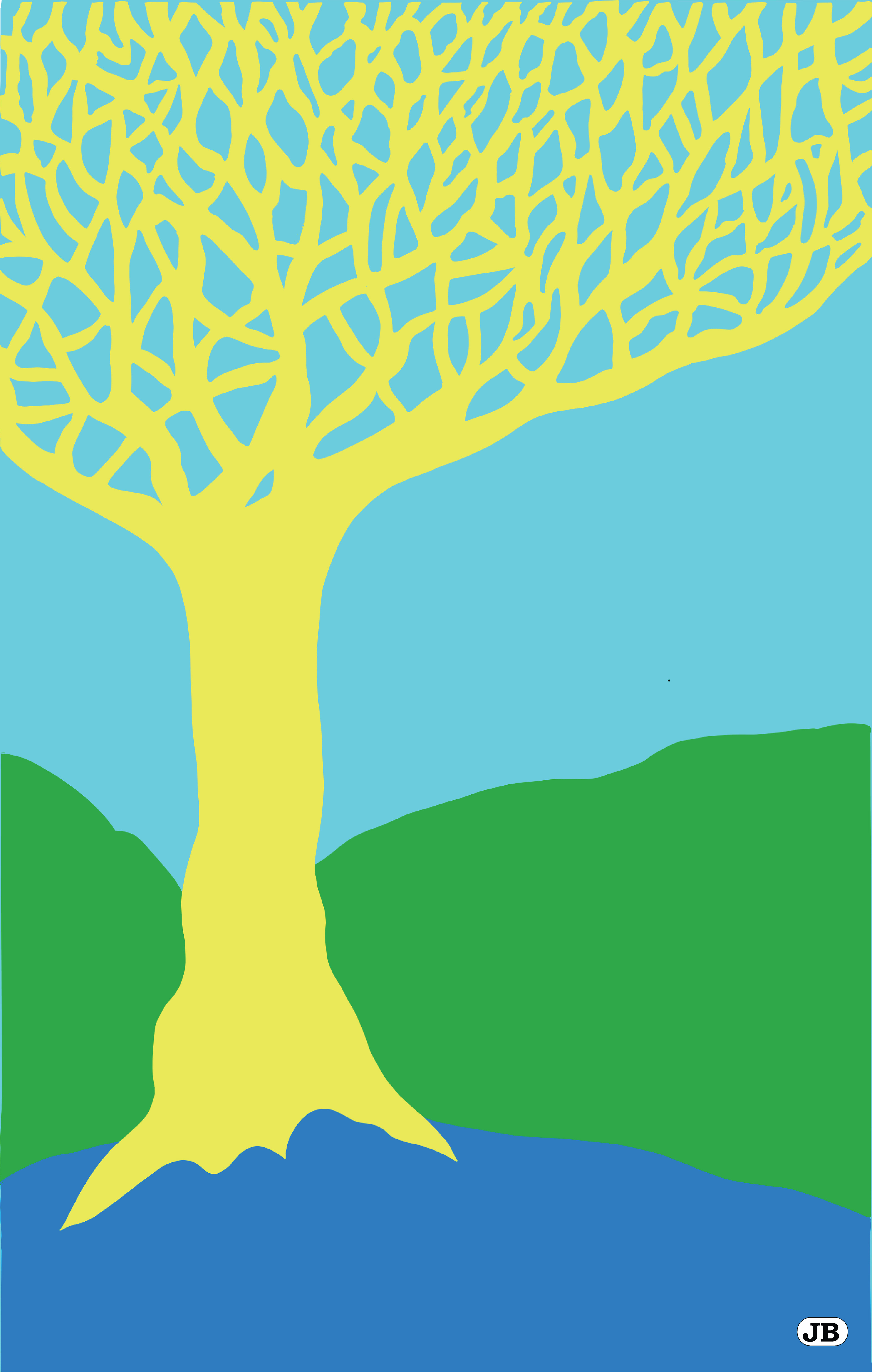 Glowing Tree, Digital Art, 2021