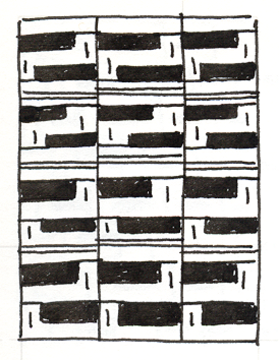 Louver Grate, Pen and Ink on Paper, 1993
