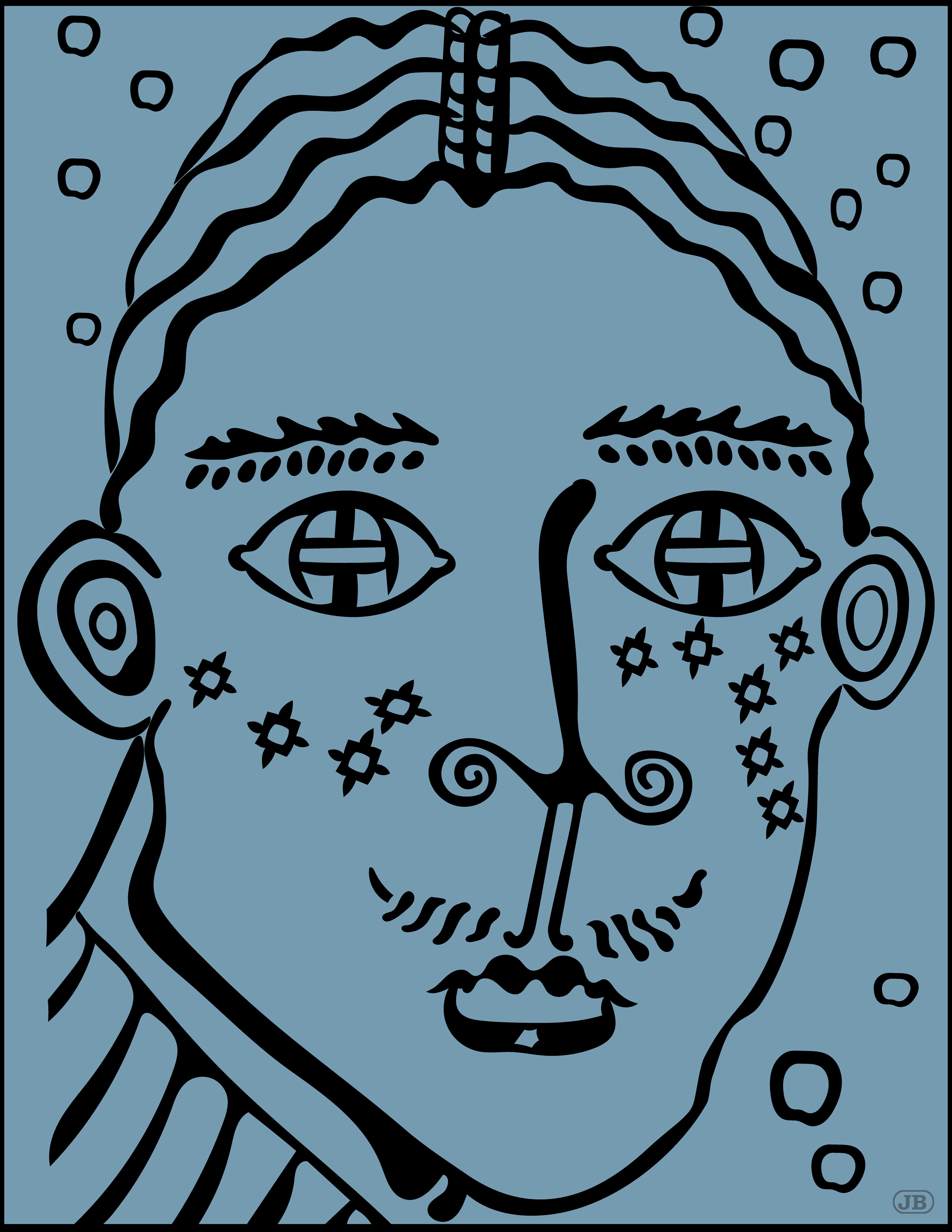 Androgynous Face, Digital Art, 2022