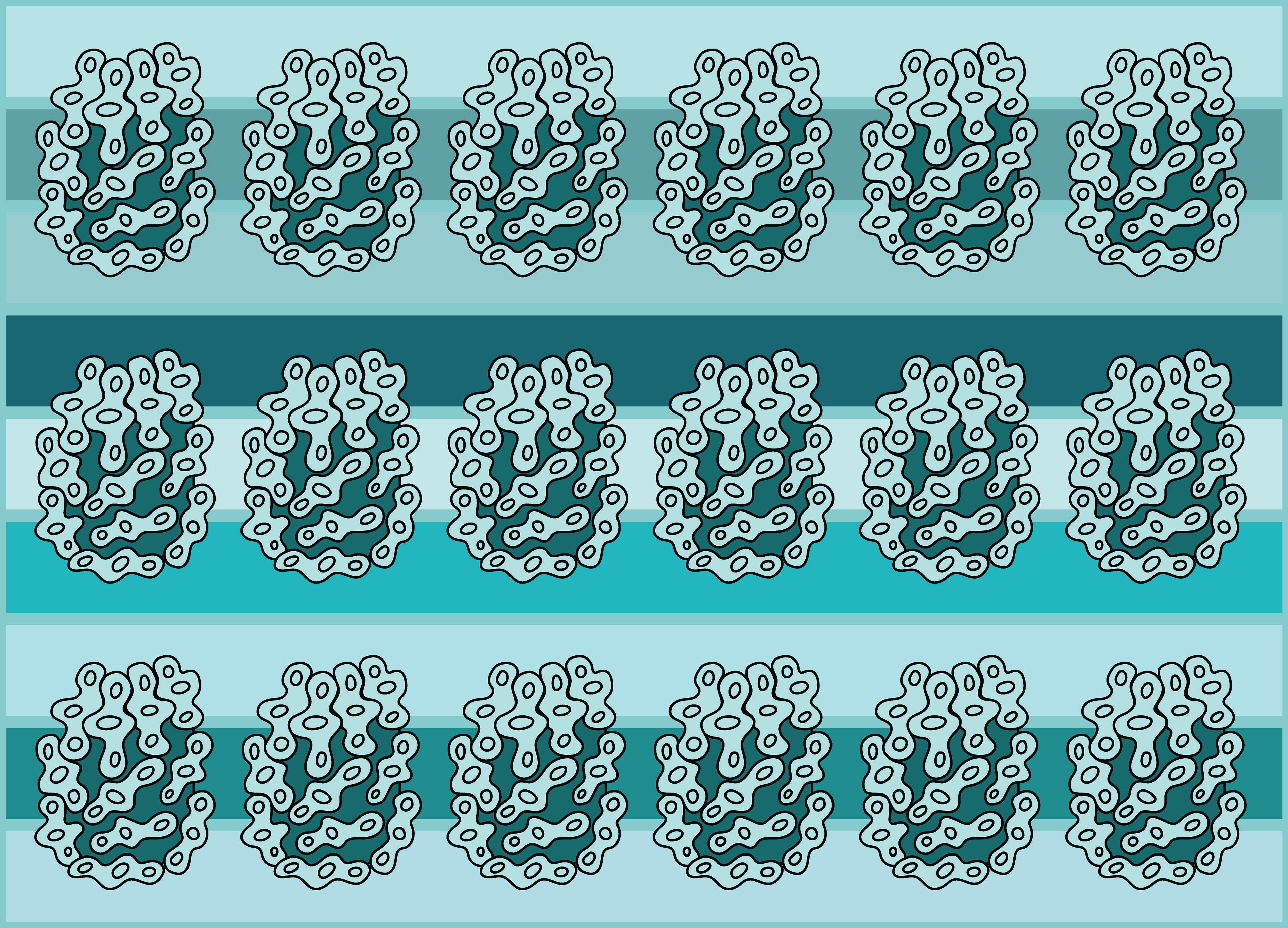 Broken Bicycle Chain, Digital Art, Pattern 3, 2025