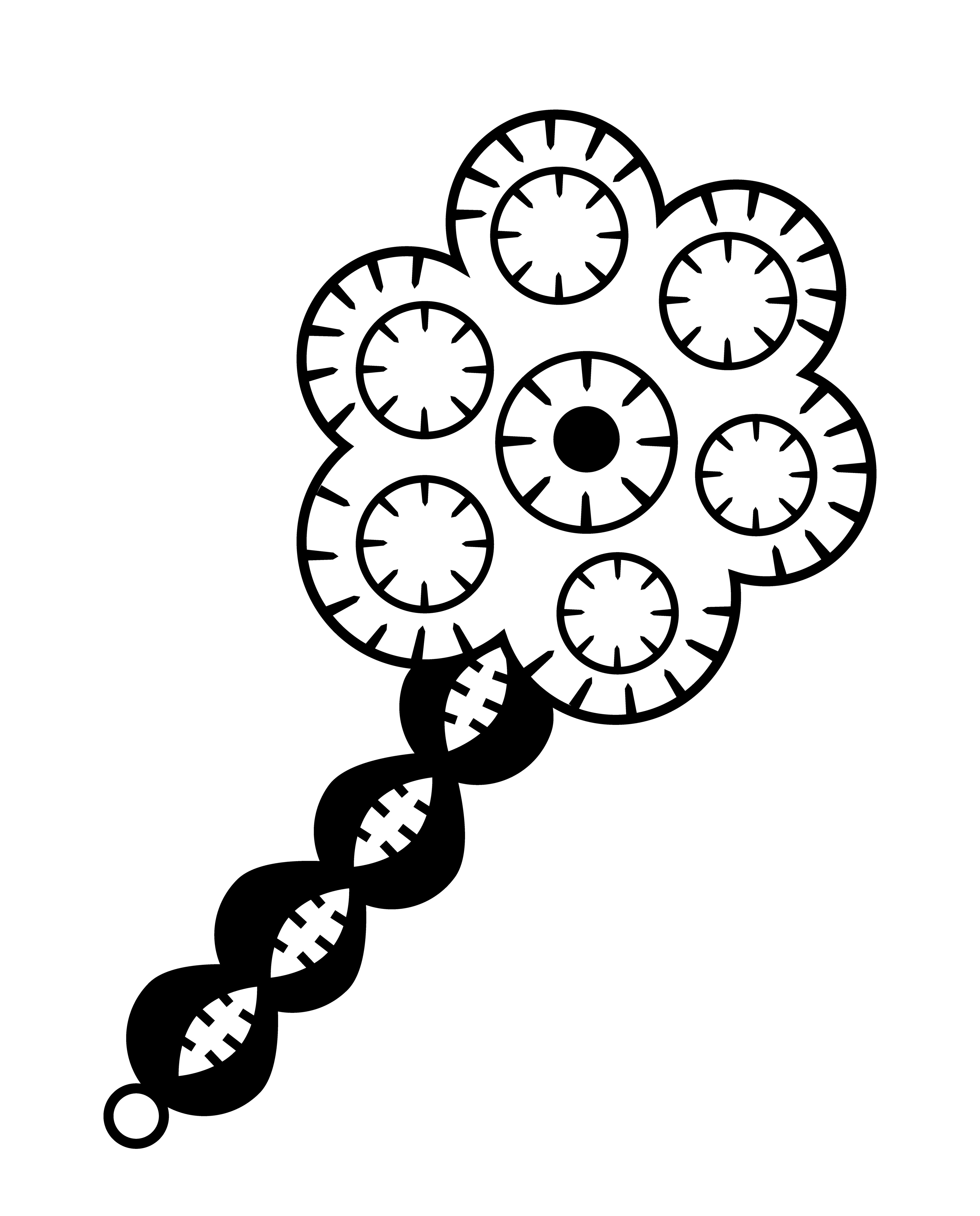 Interlocking Disk Daisies, Vector Drawing 2, 2025