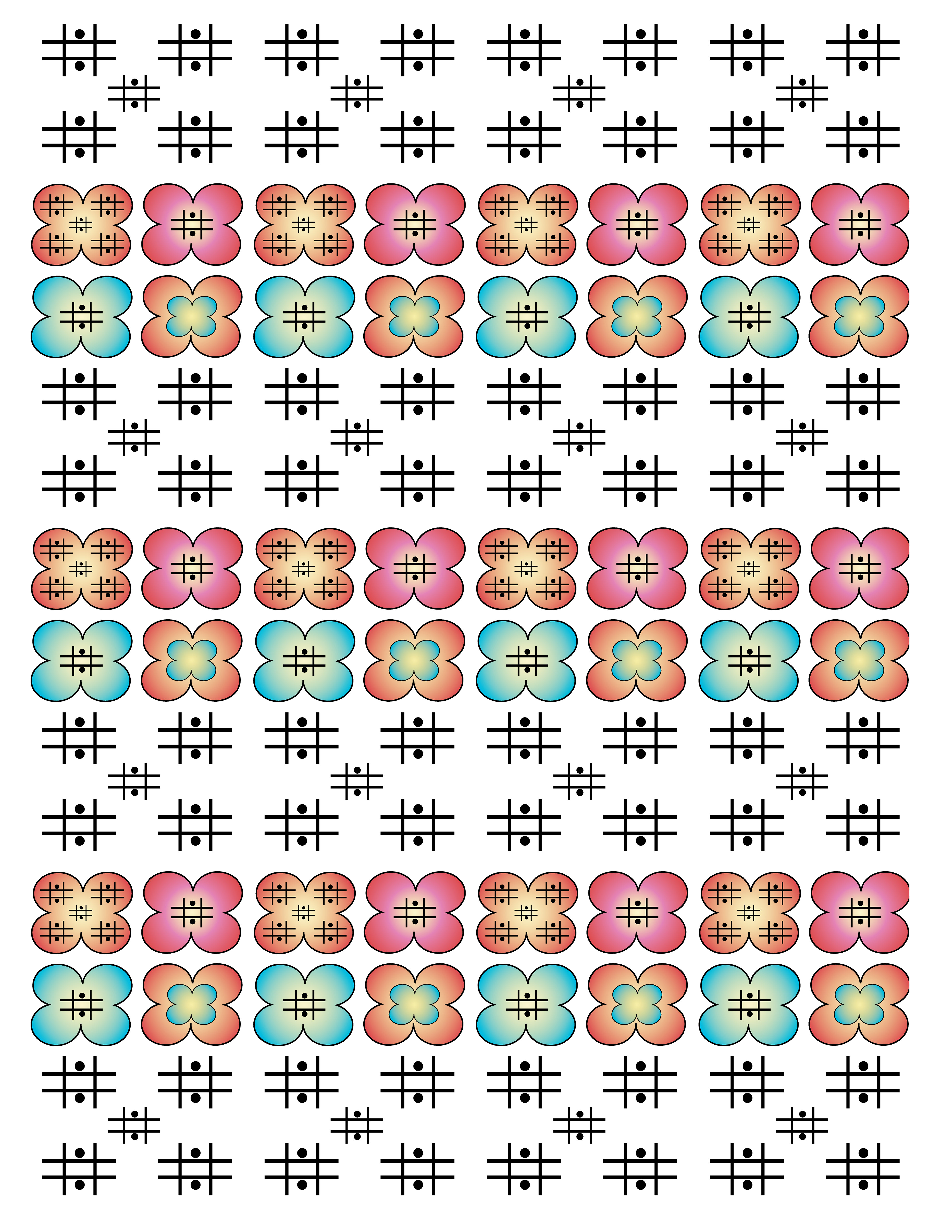 Dot Plot Flowers, Digital Art, 2022