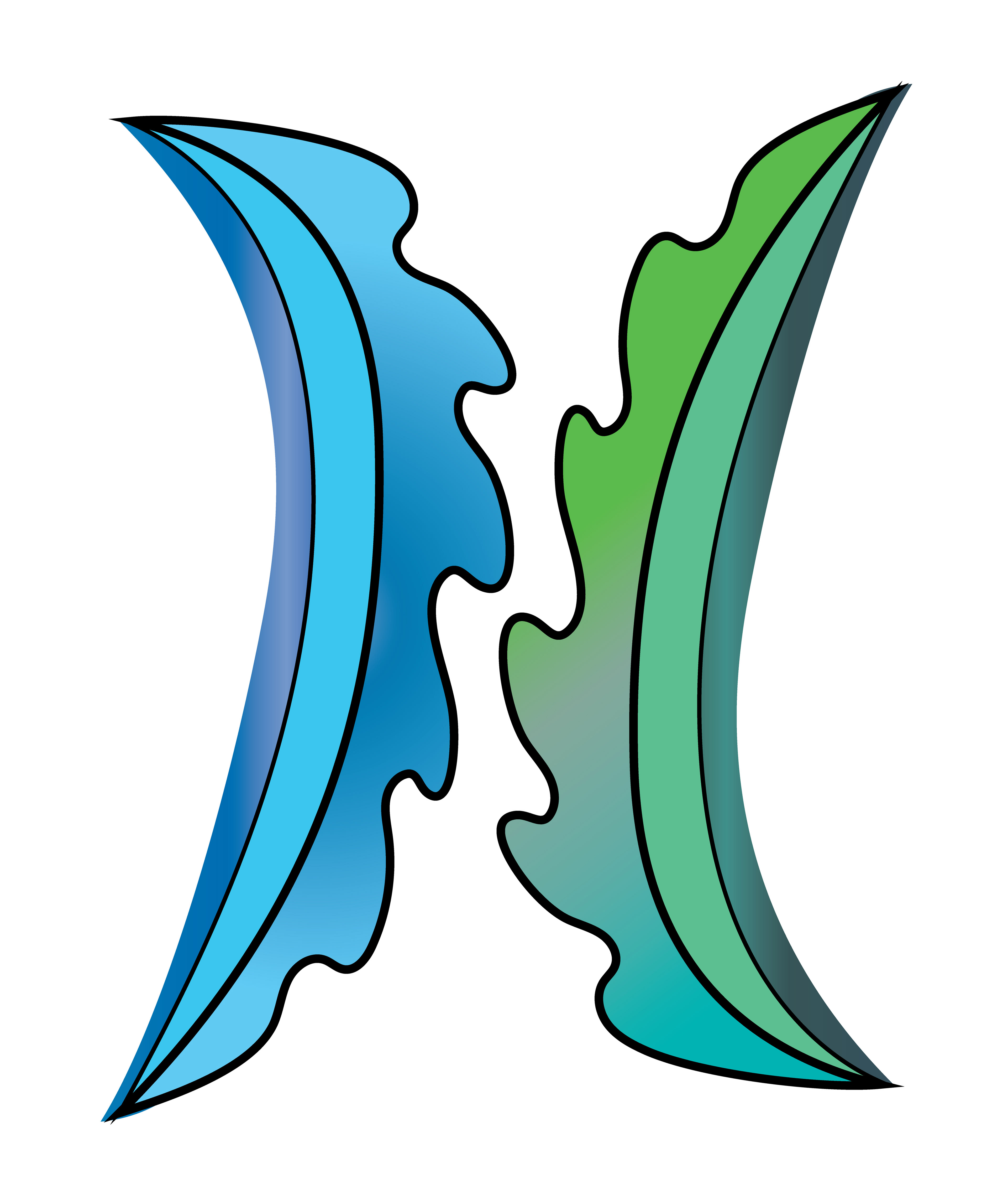 Whirl Waves, Vector Drawing, color version, 2022
