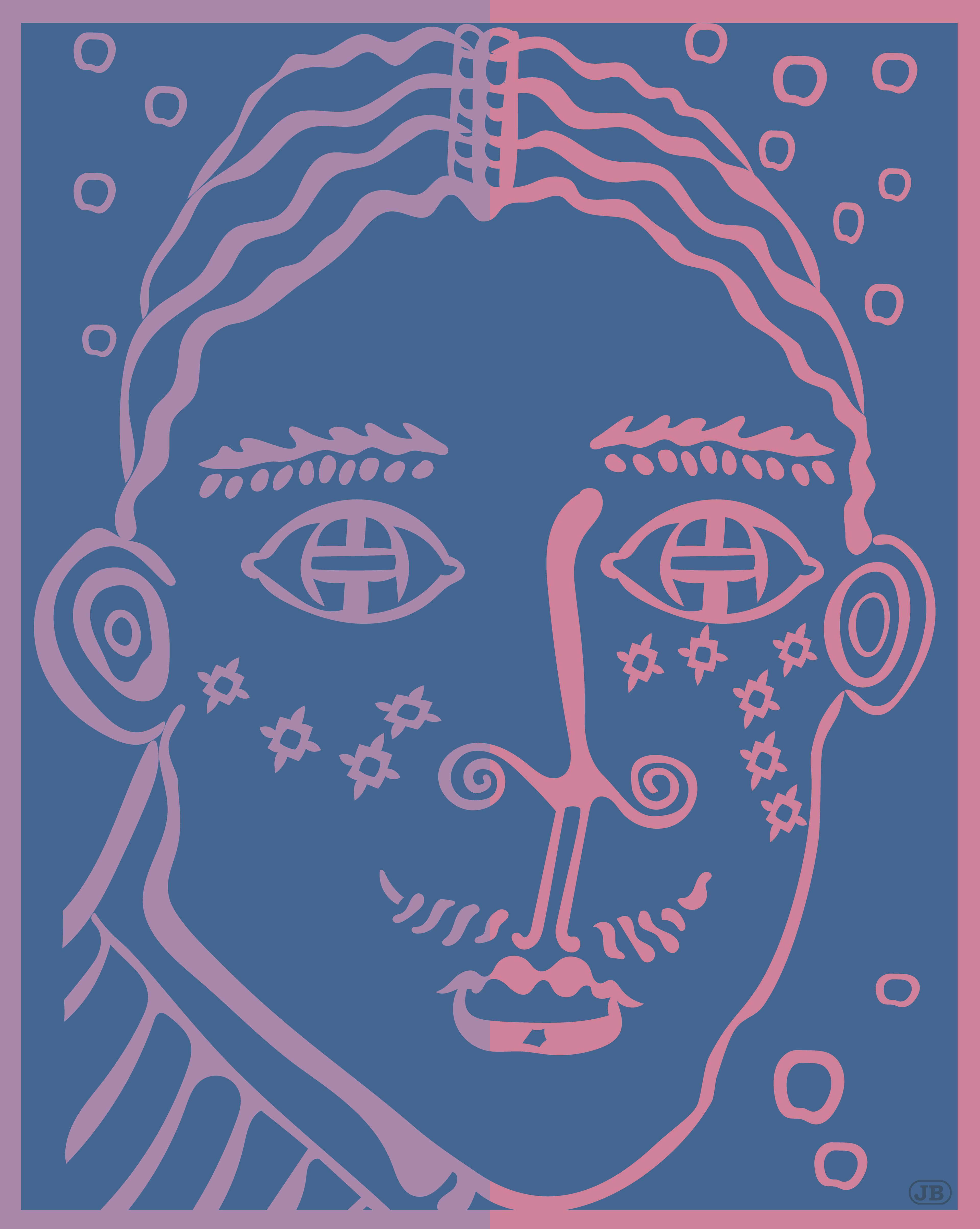 Androgynous Face, Digital Art, 2022
