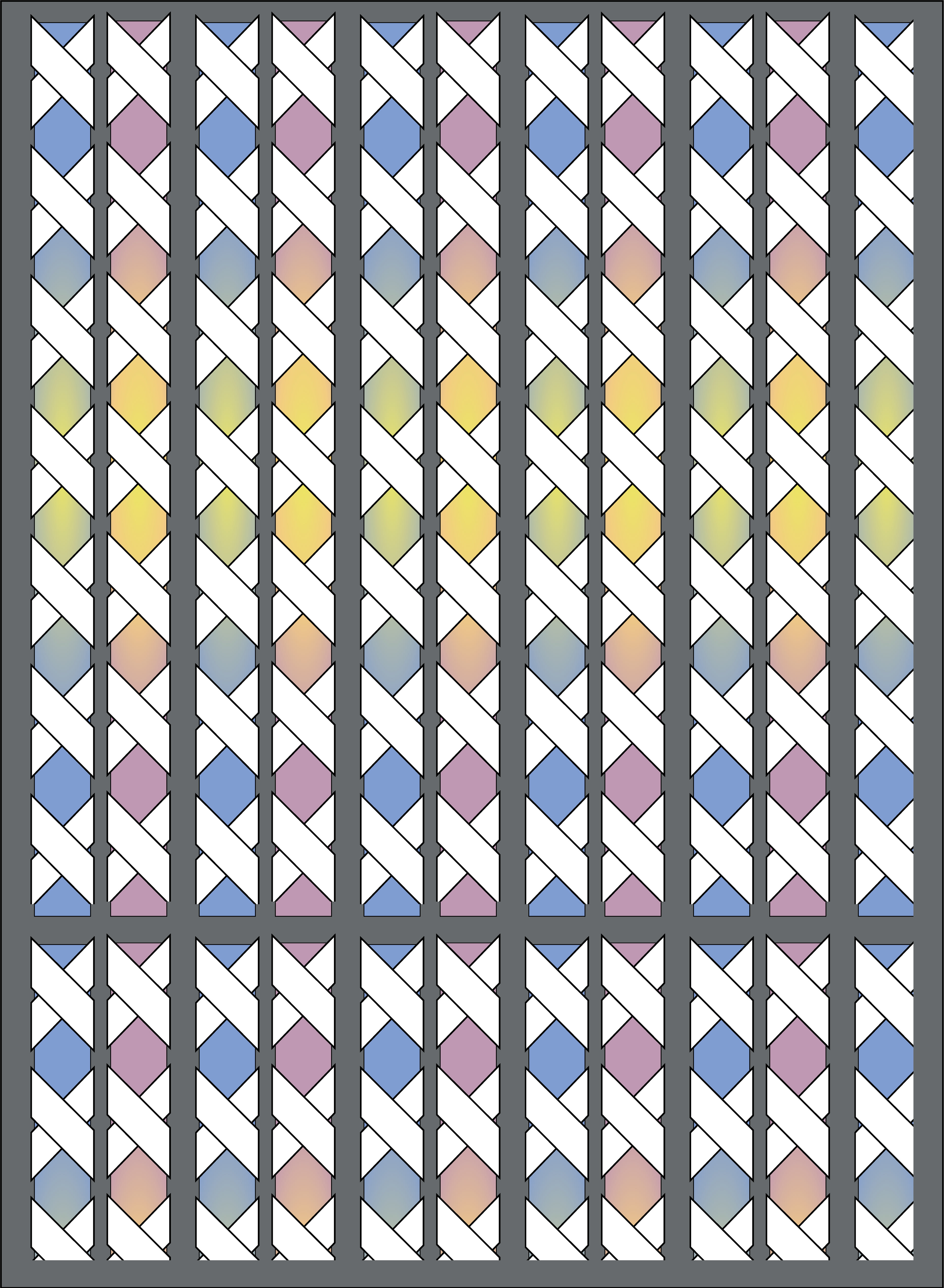 X Vines Pattern, Digital Art, Pattern 1, 2022