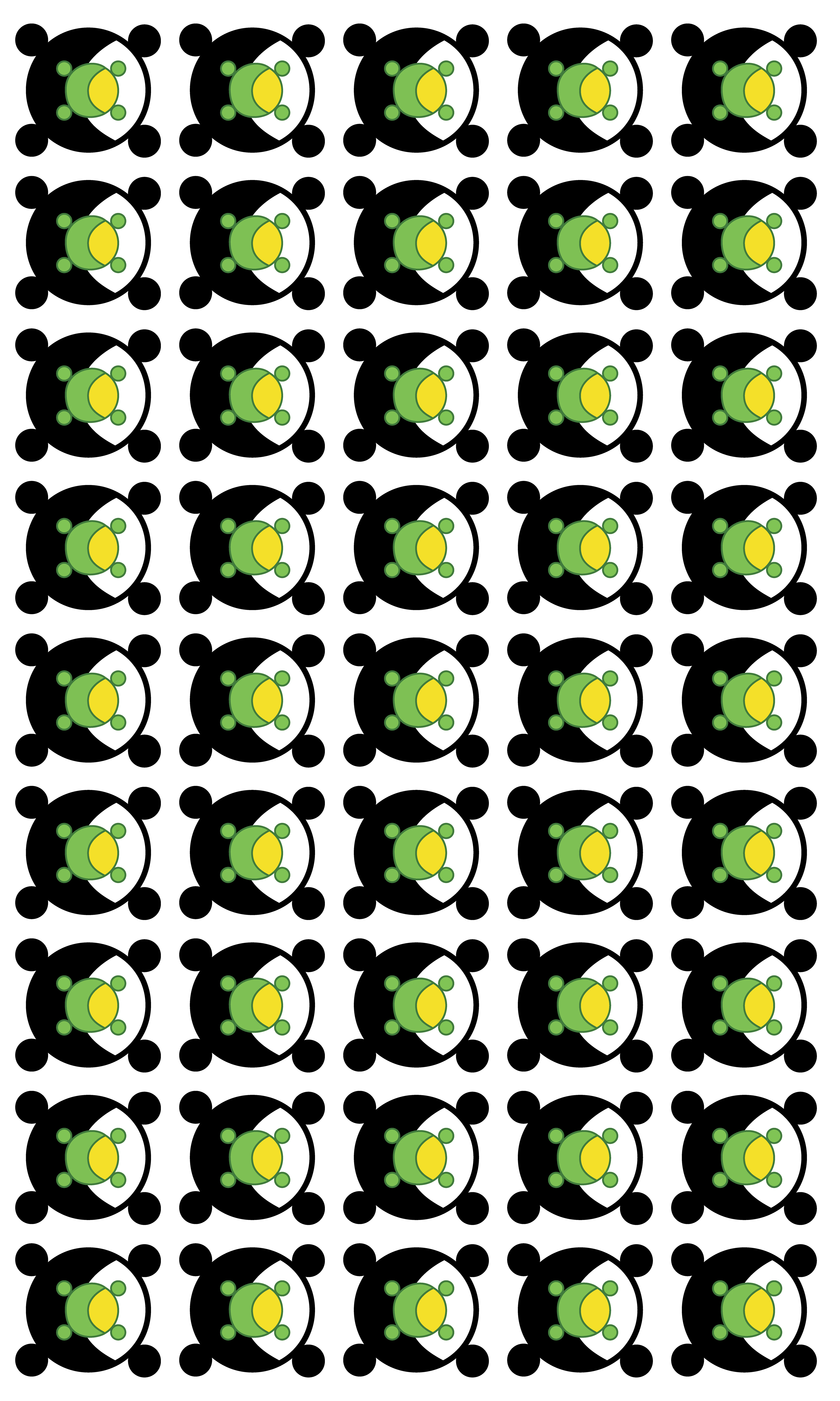 Moon Wheels, Digital Art, Pattern 2, 2022