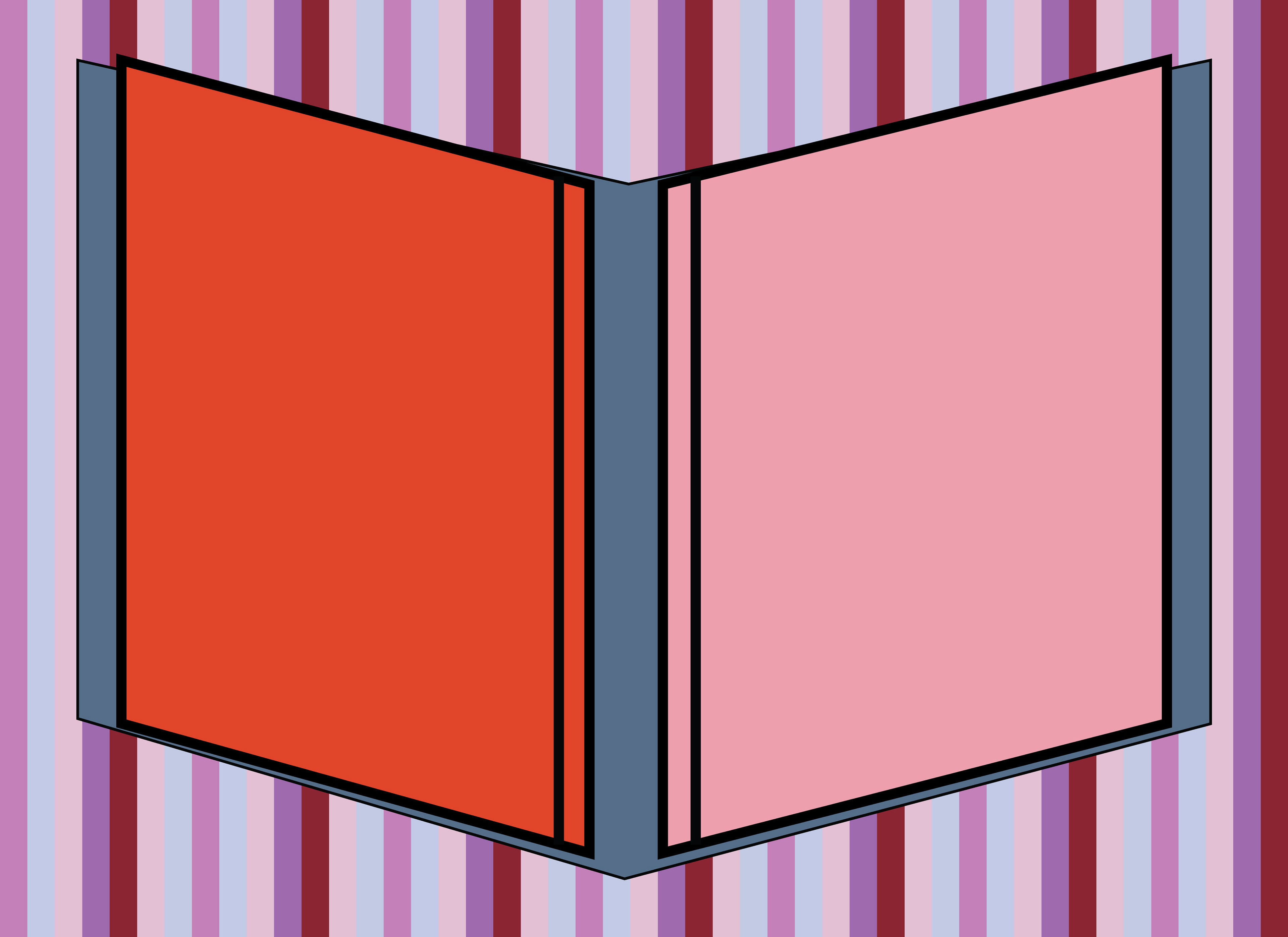 Open Book Facade, Digital Art, Vector Drawing 3, 2025