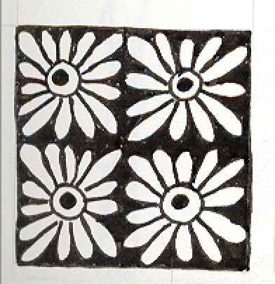 Flower Quilt Pattern, Pen and Ink on Paper, 1997