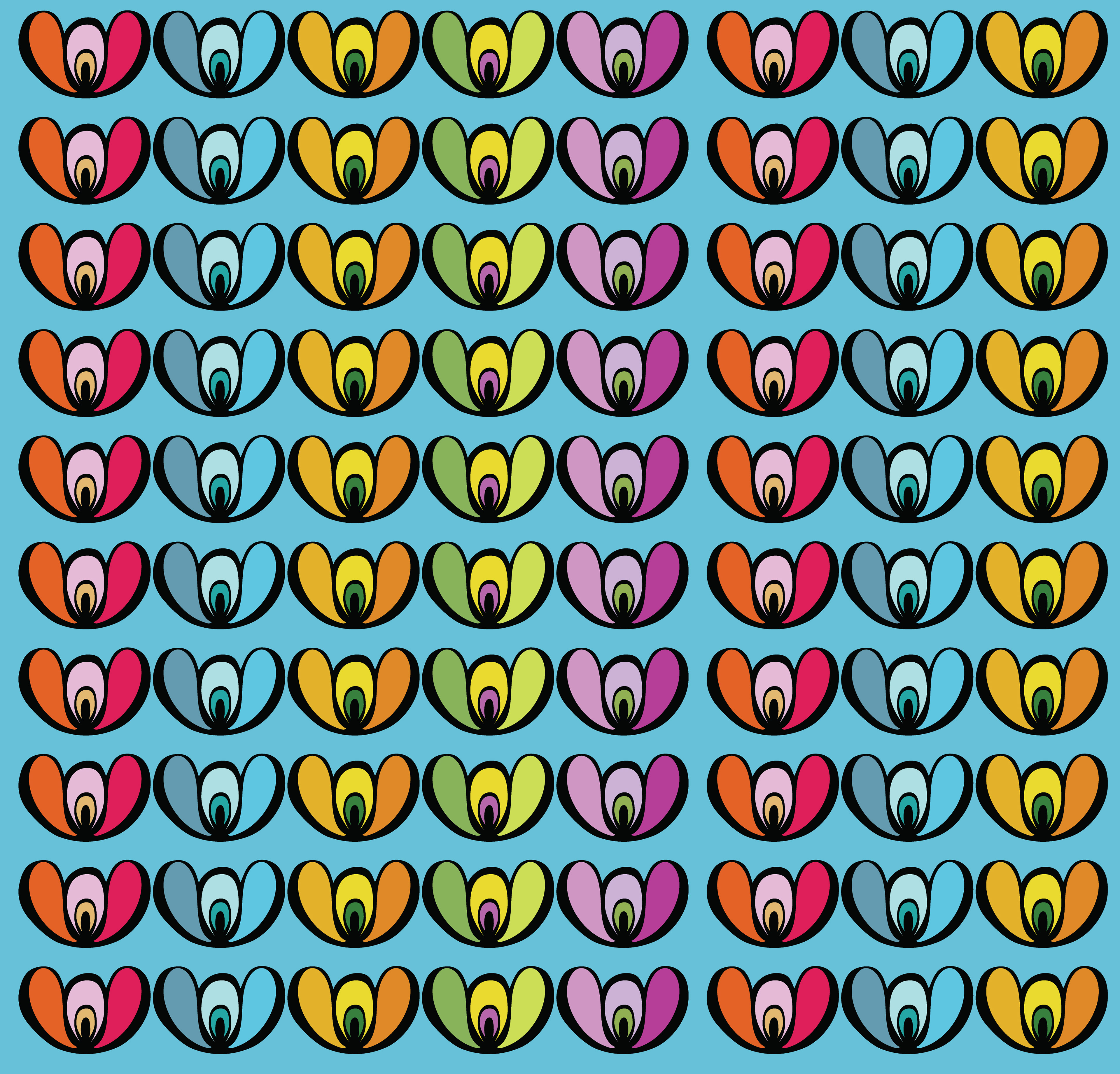Flower Eye Bud, Digital Art, Pattern 1, 2026