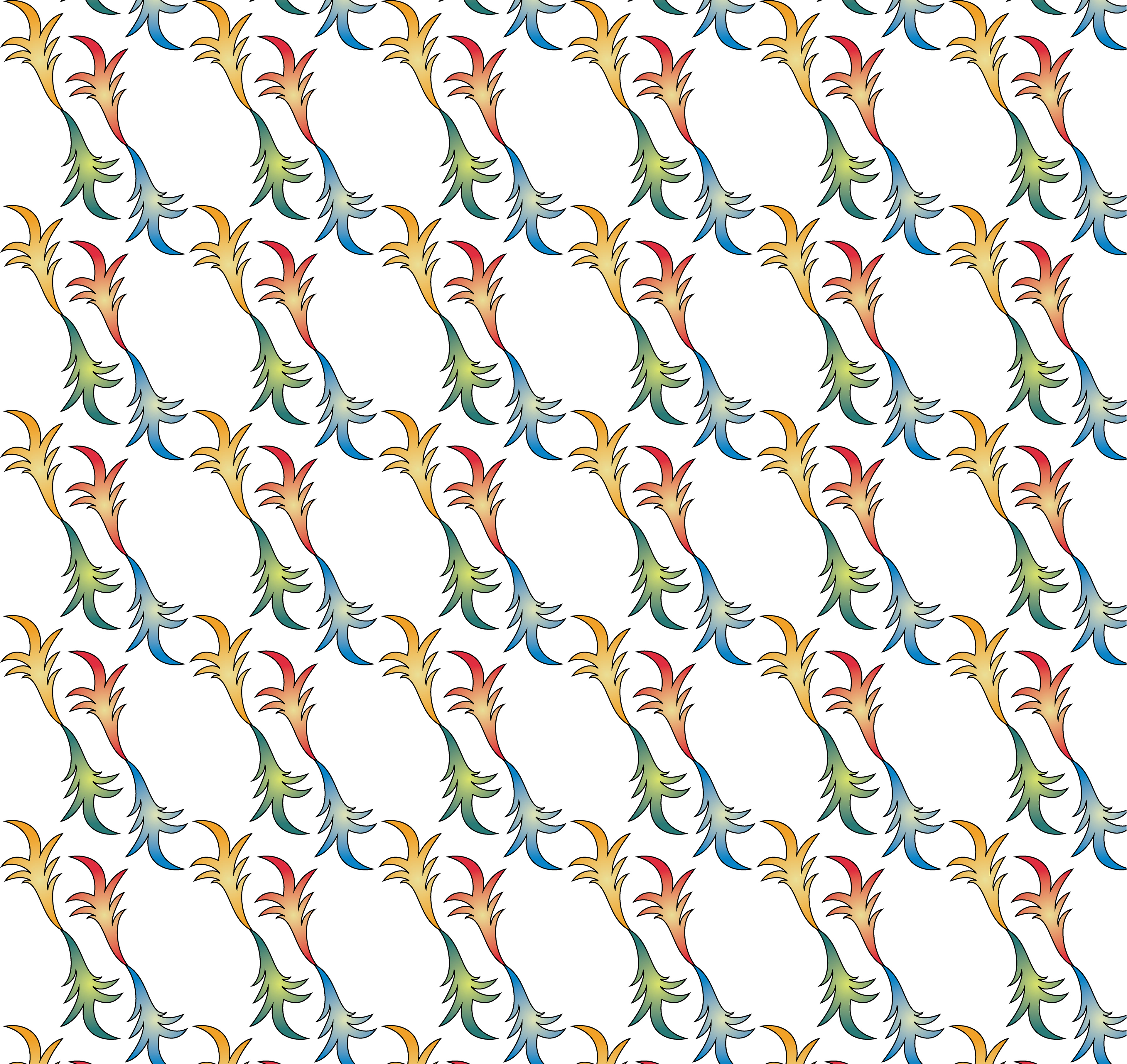 Flower Bud Wings, Digital Art, Pattern 1, 2025