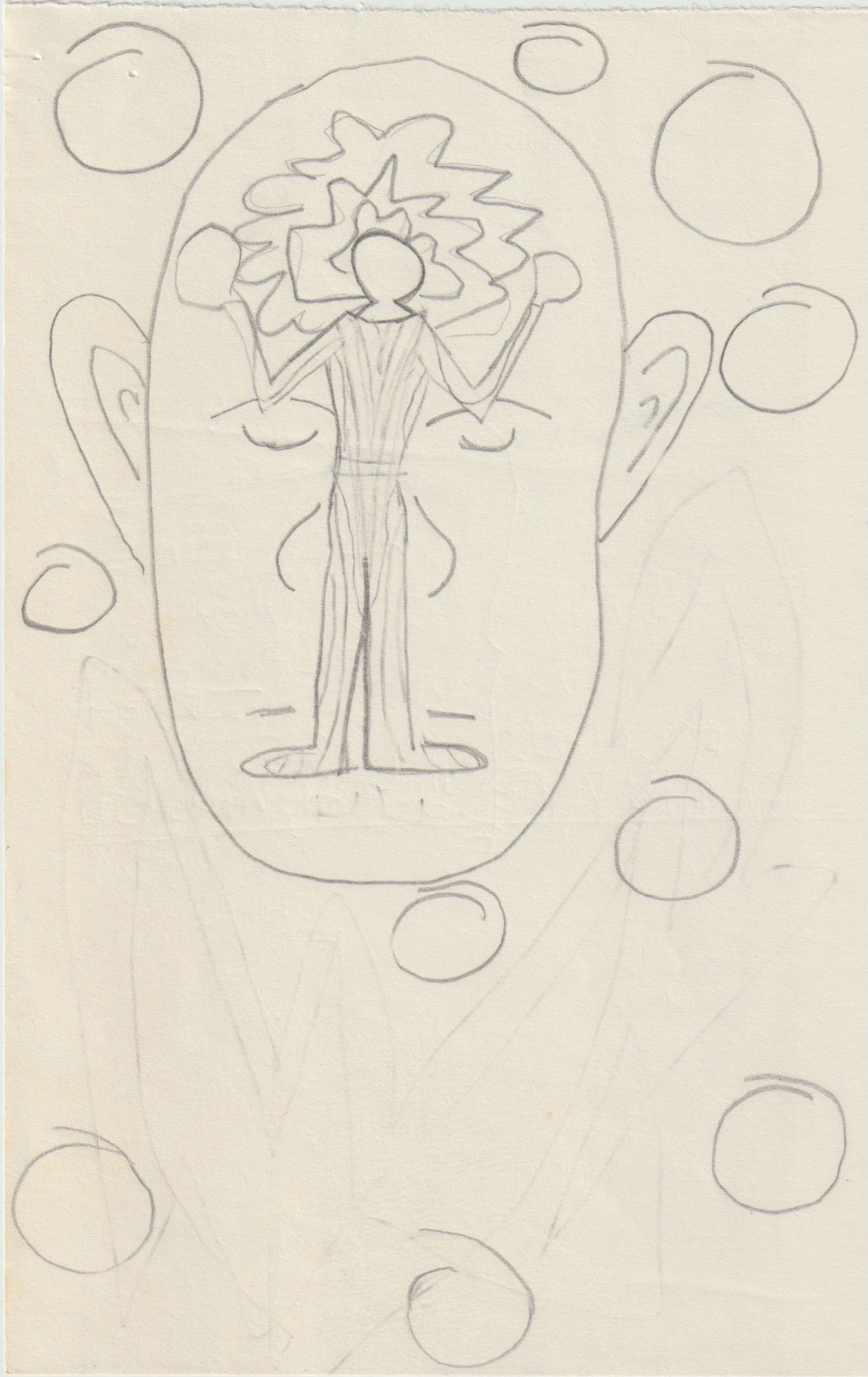 dea Bubbles, Pencil on Paper, 1973