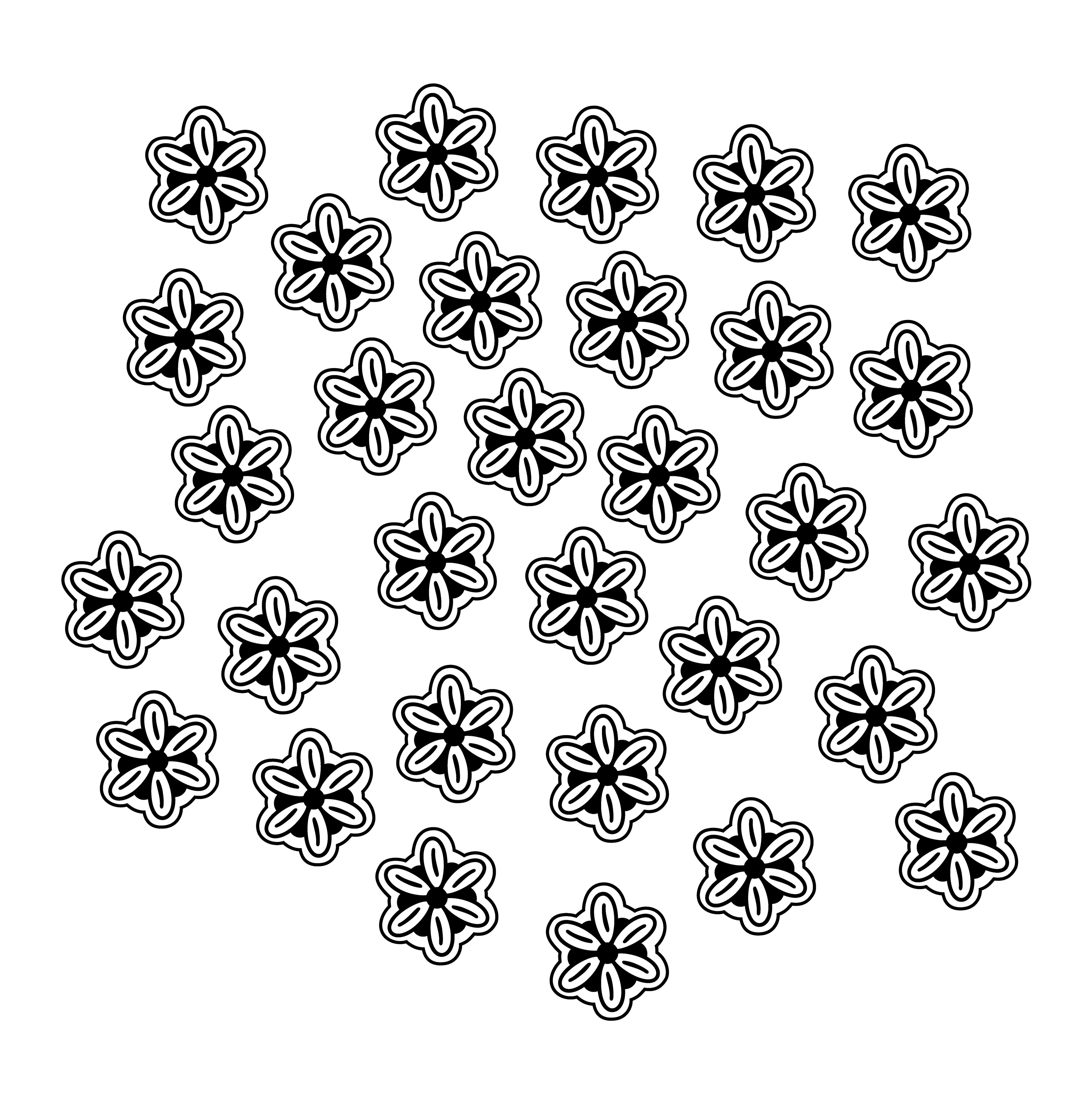 Marshmallow Flowers, Version 1, Digital Art, 2024