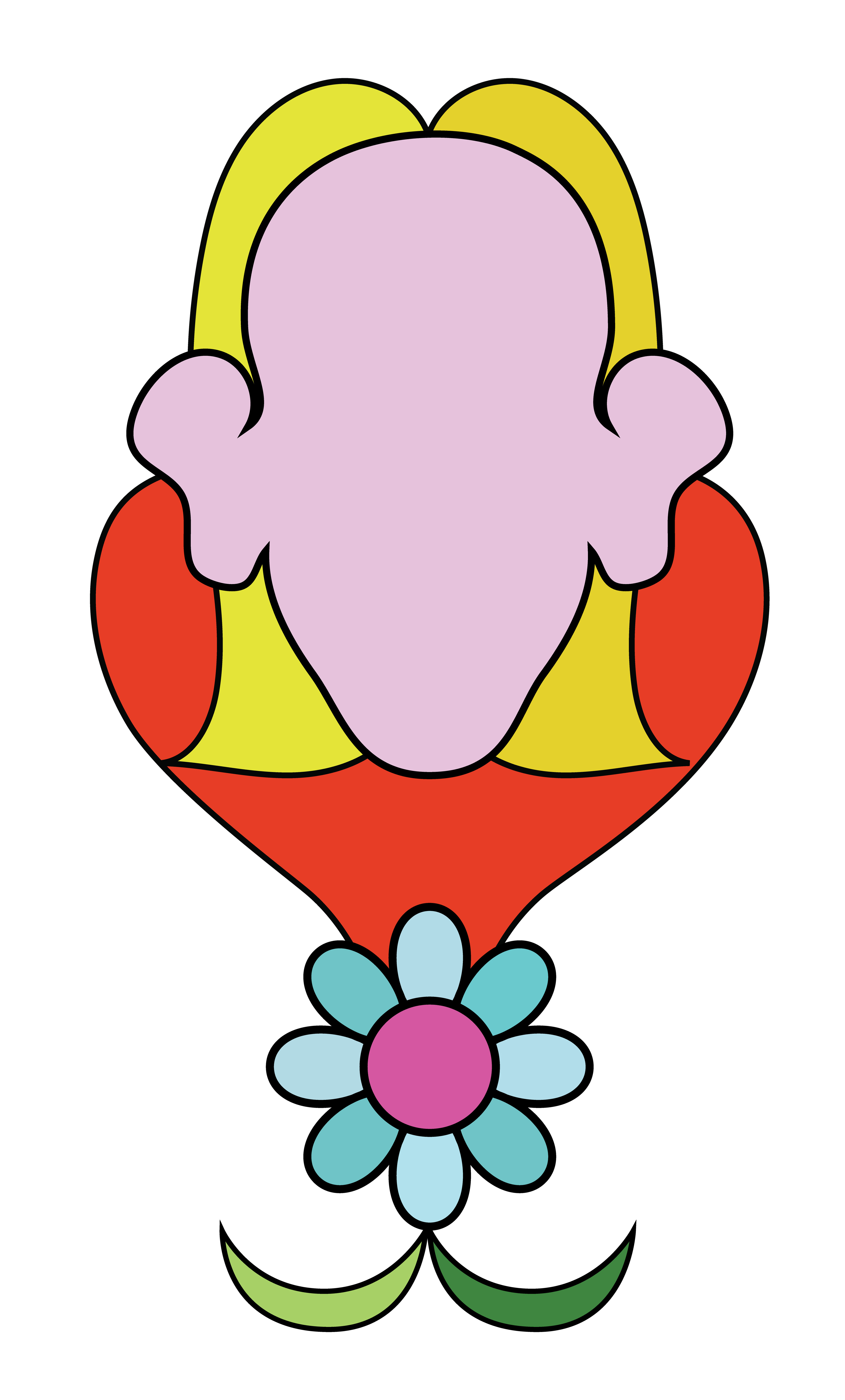 Flower Pendant, Digital Art, Vector Drawing 3, 2025