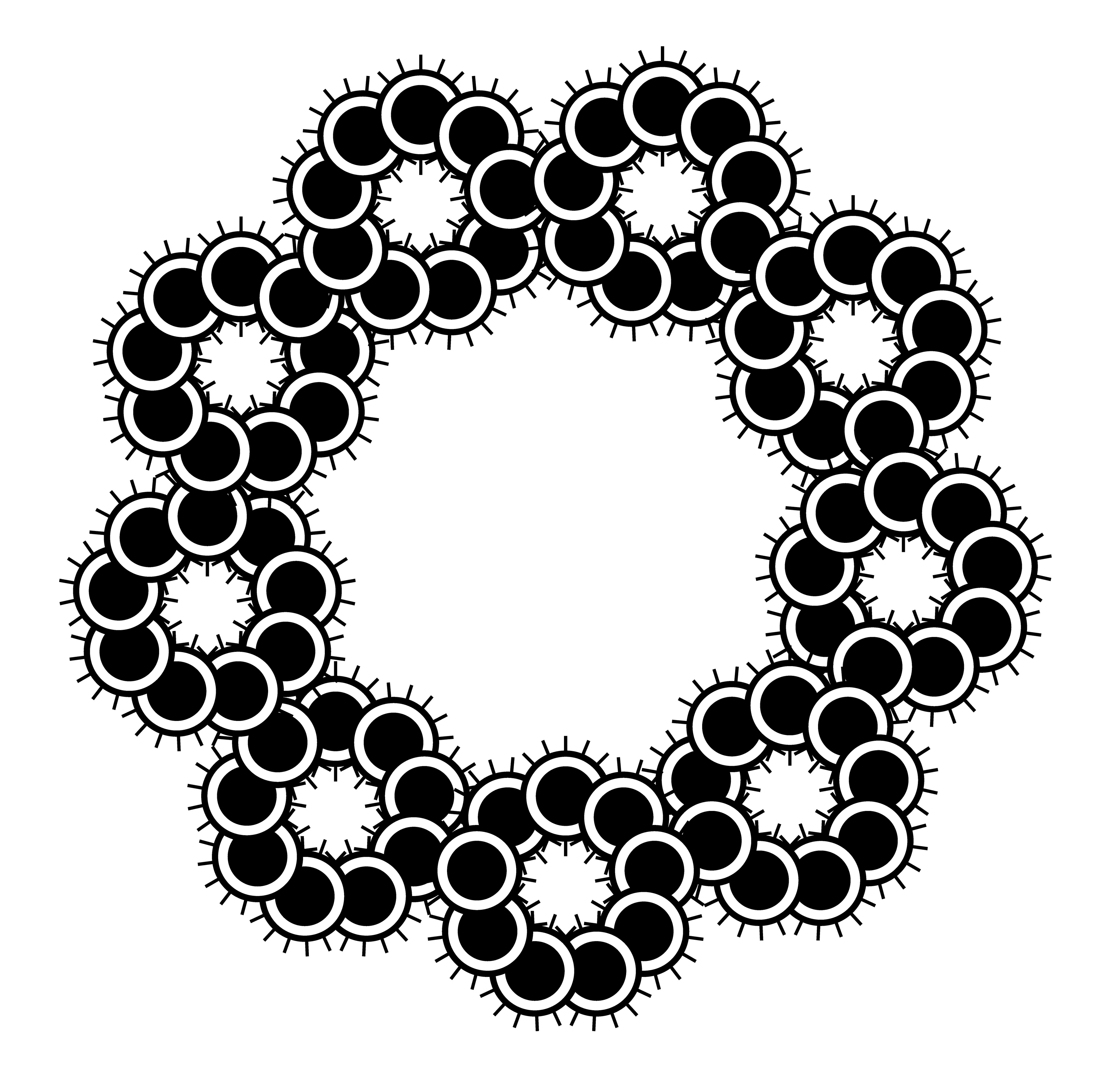 Bubble Wheels 4, Digital Art, 2021
