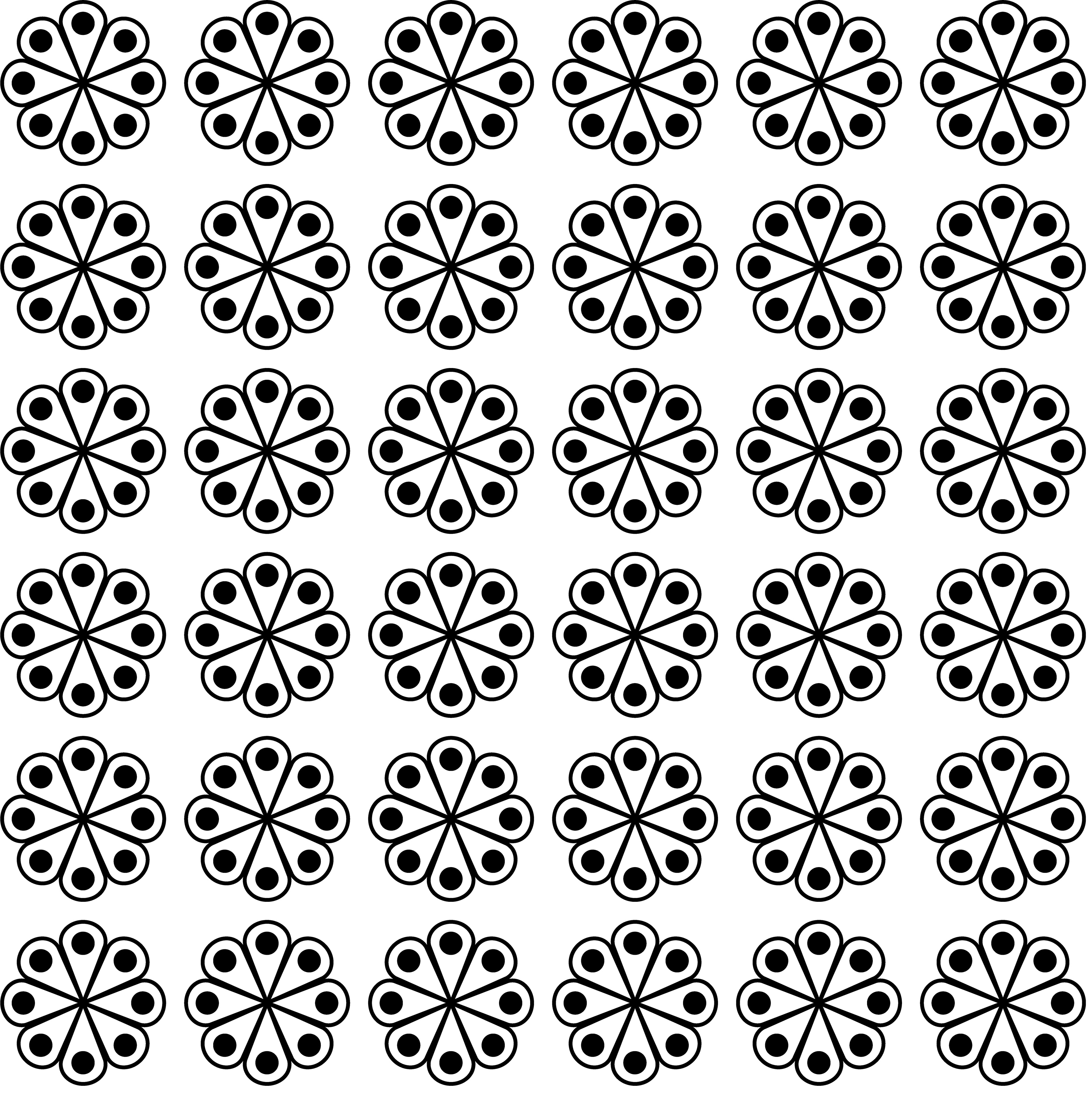 Flower Power, Pattern 1, Digital Art, 2021