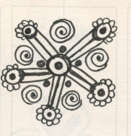 Lollipop Flower, Pen and Ink on Paper, 2004
