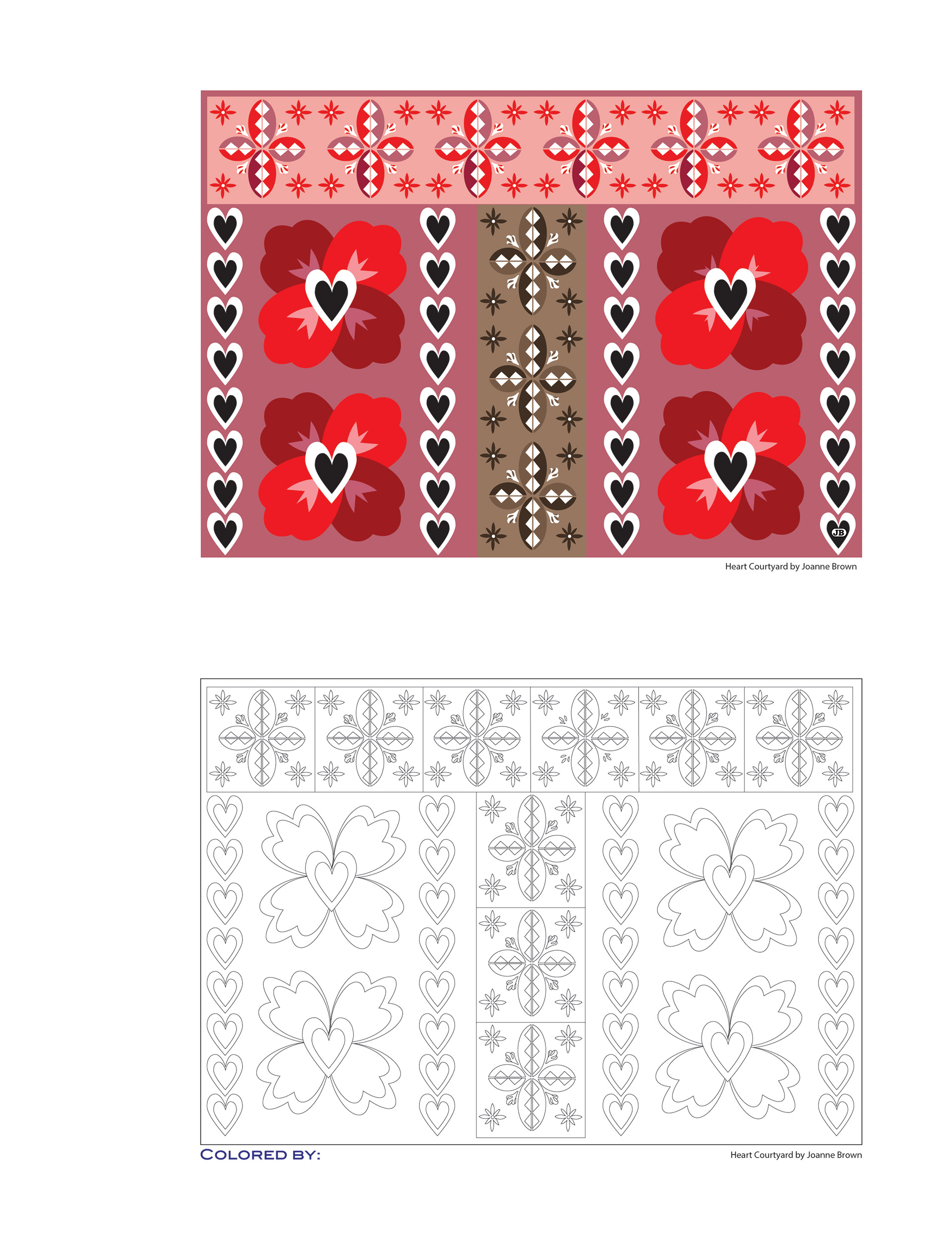 Portfolio Coloring Book, 2009 - Heart Courtyard