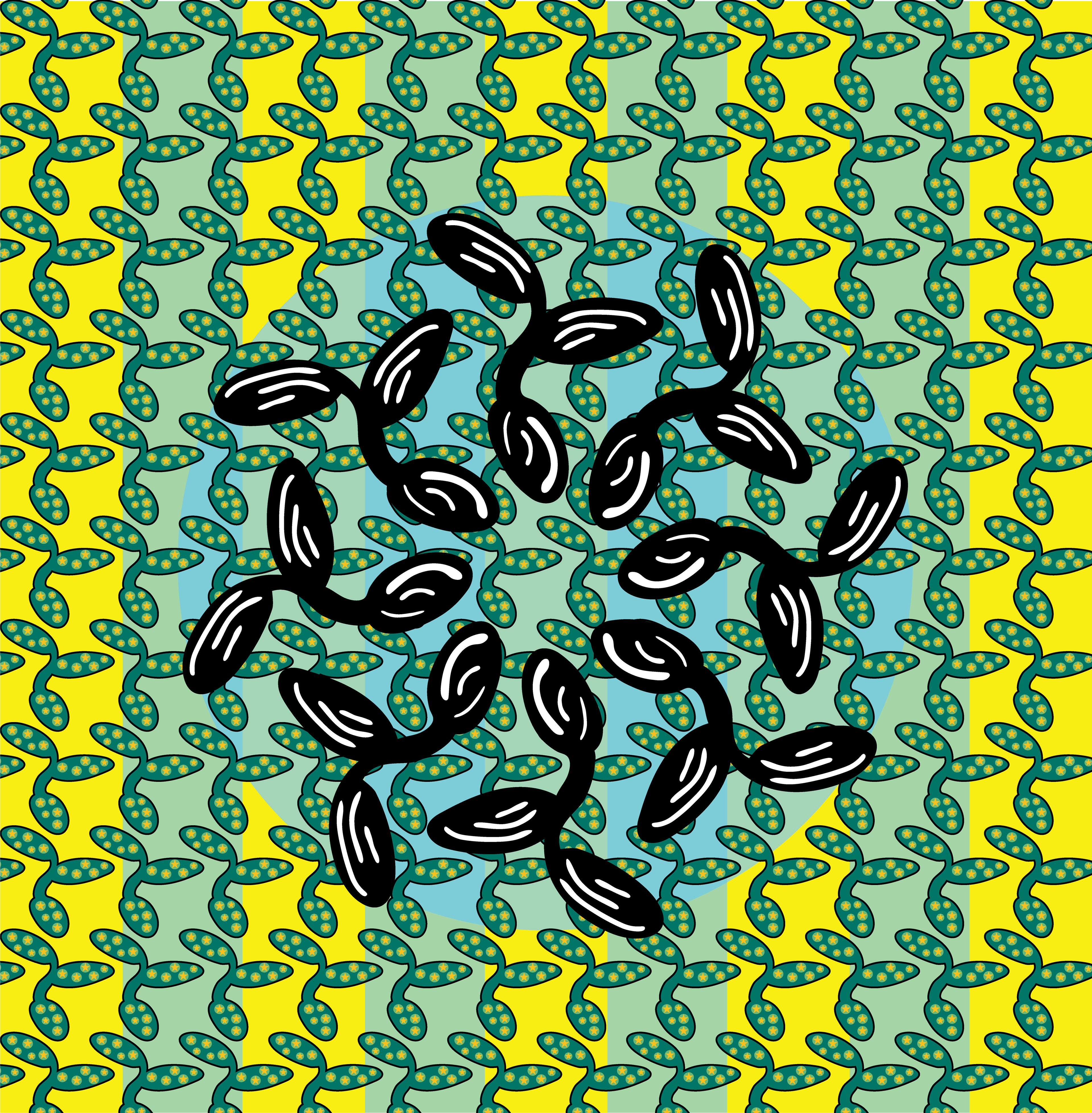 Helicopter Seeds, Digital Art, Pattern 2, 2026