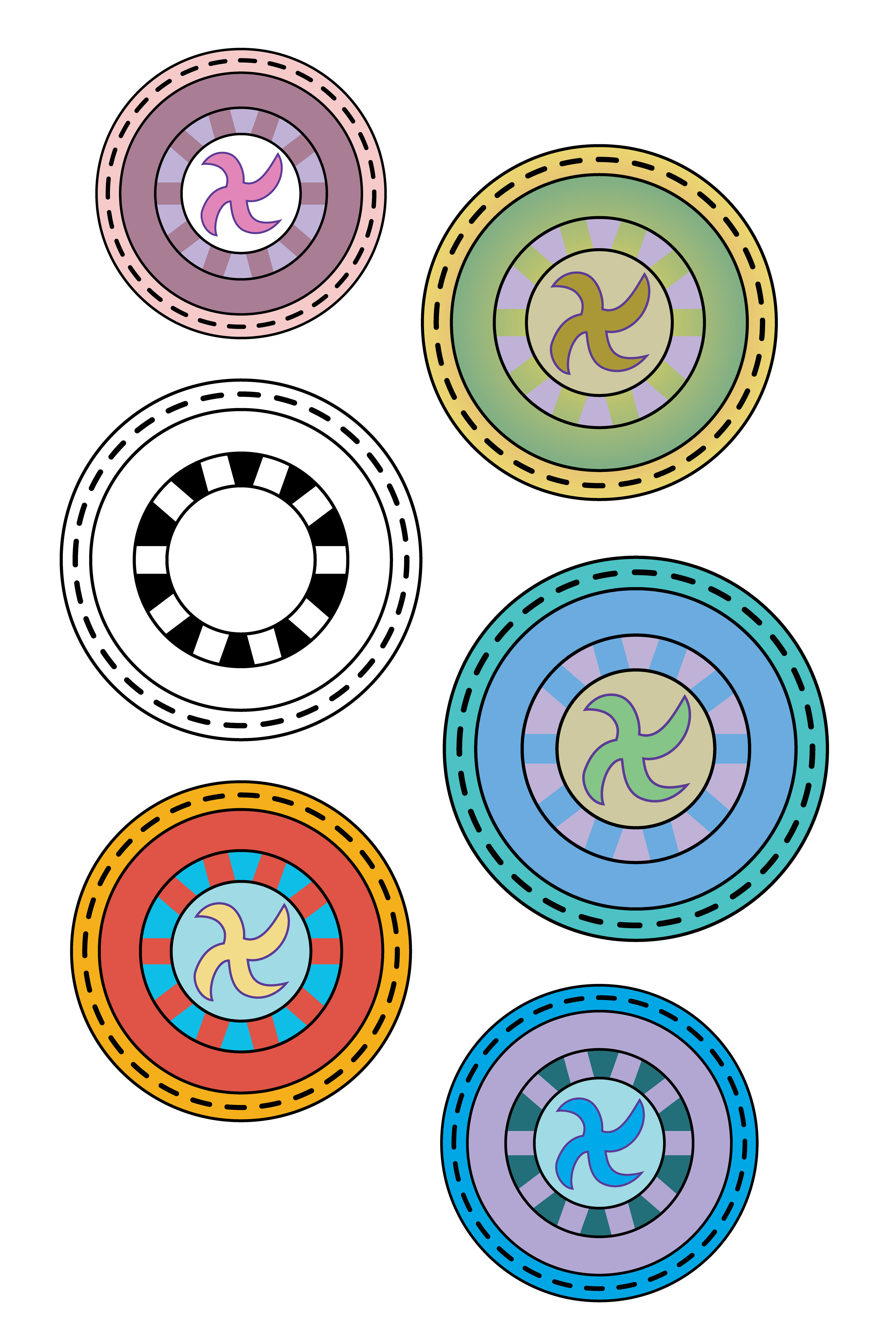 X Chromosome Wheel, Digital Art, 2025