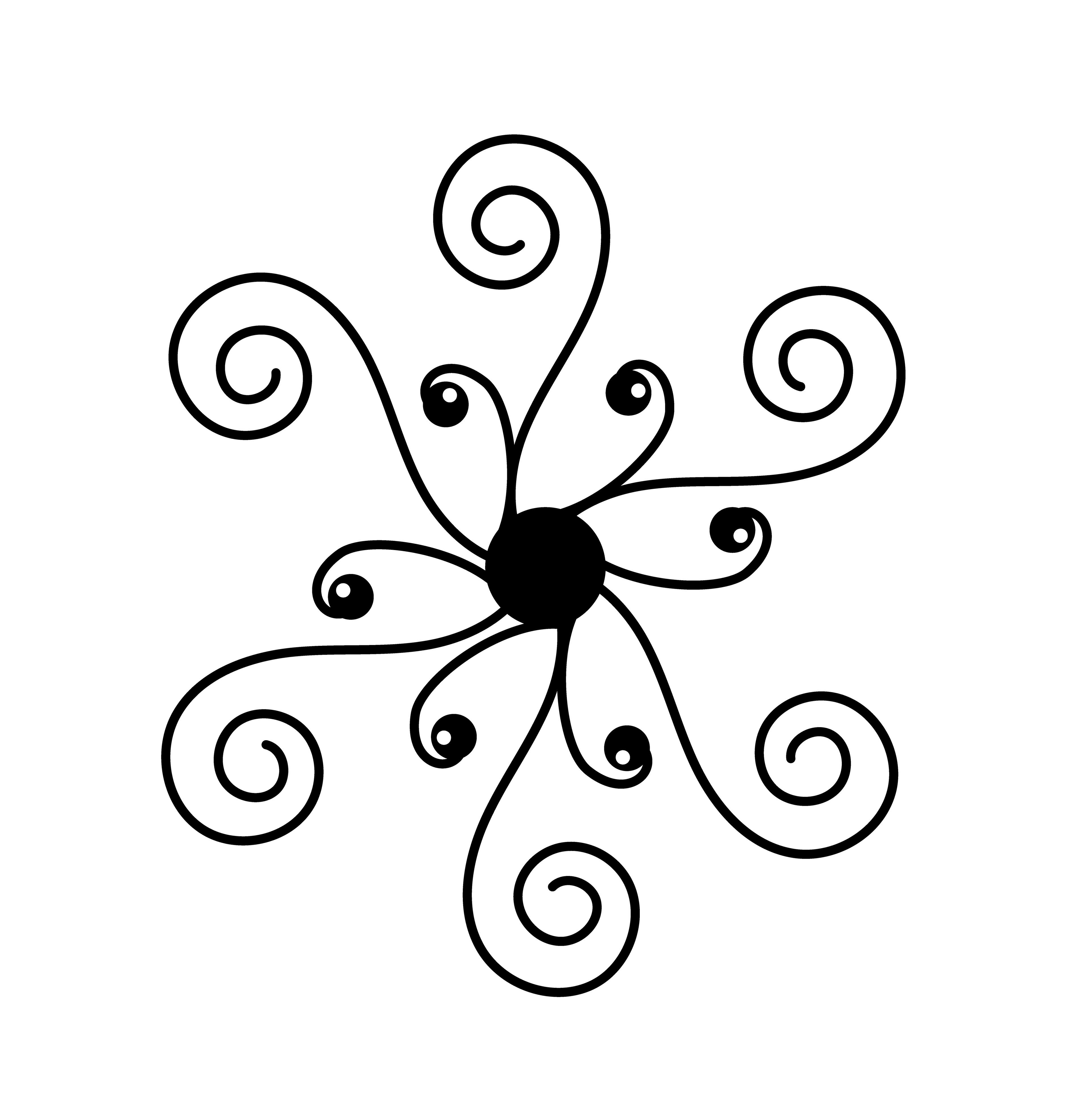 Flower Filigree, Vector Drawing, 2022