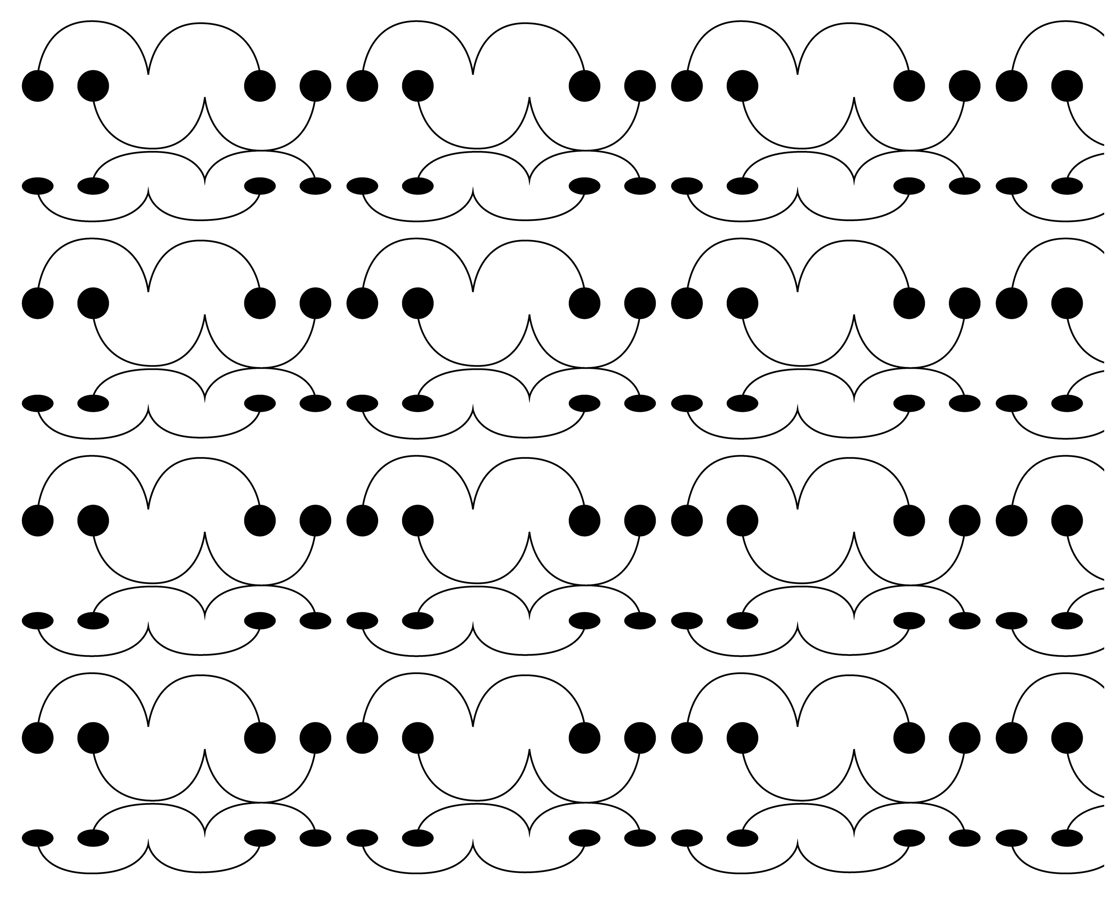 Cloud Mirrors Pattern, Digital Art, 2021