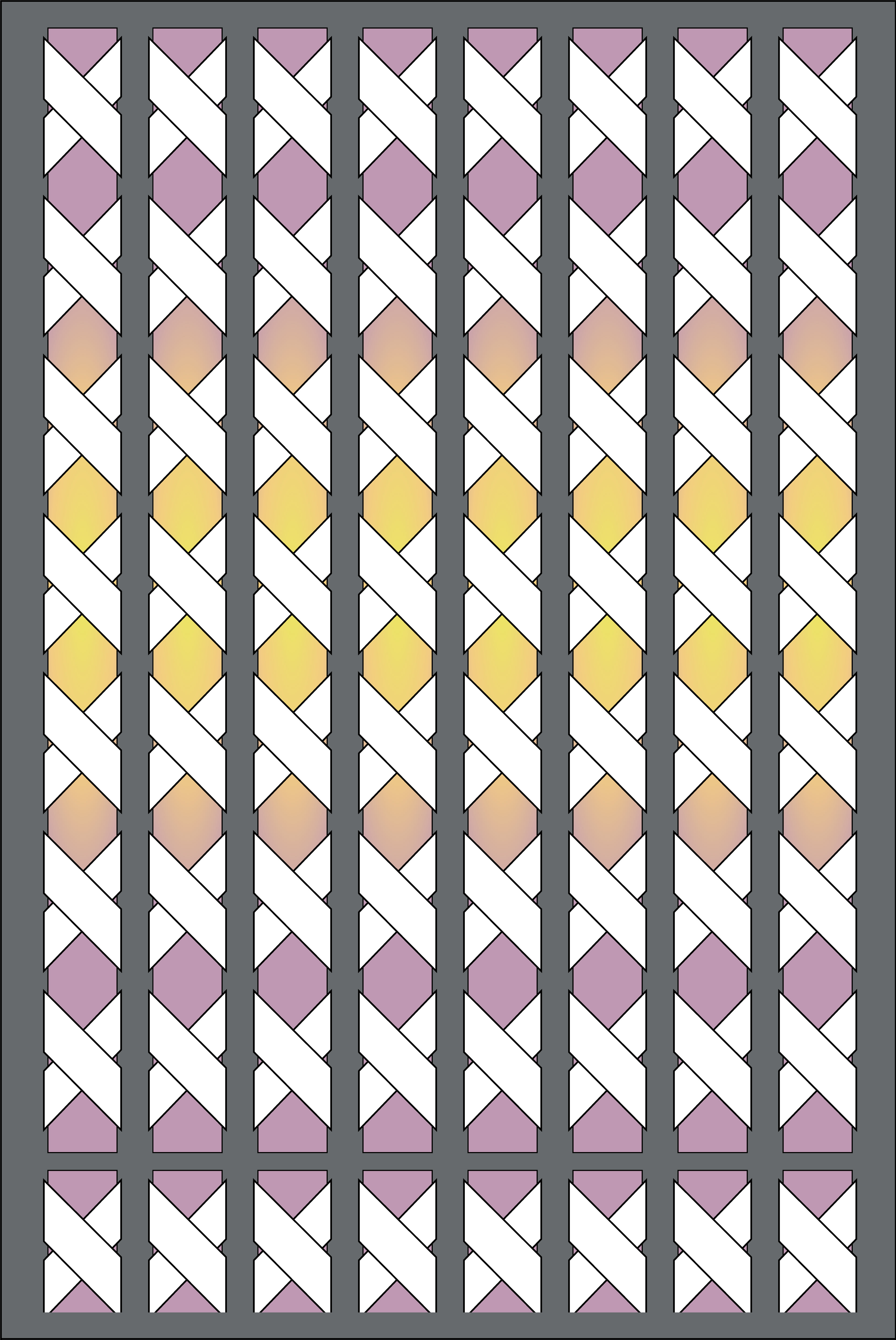 X Vines Pattern, Digital Art, version 3, 2022