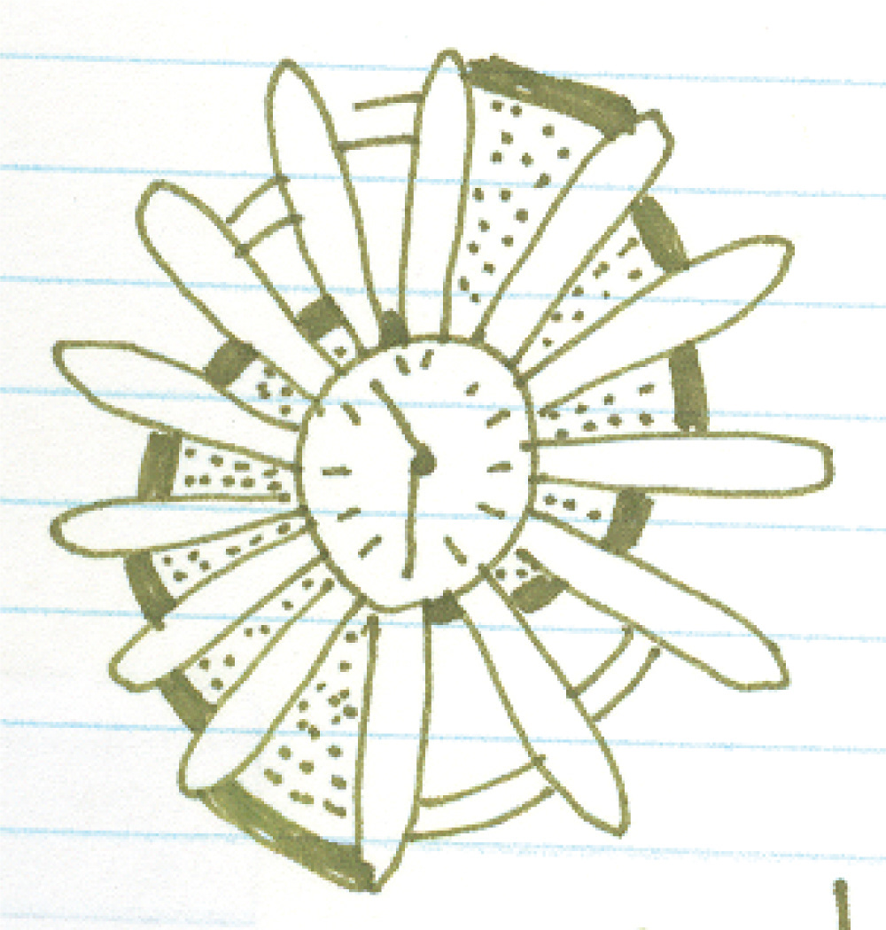 1998-b1, Pen and Ink on Looseleaf Paper, 1998
