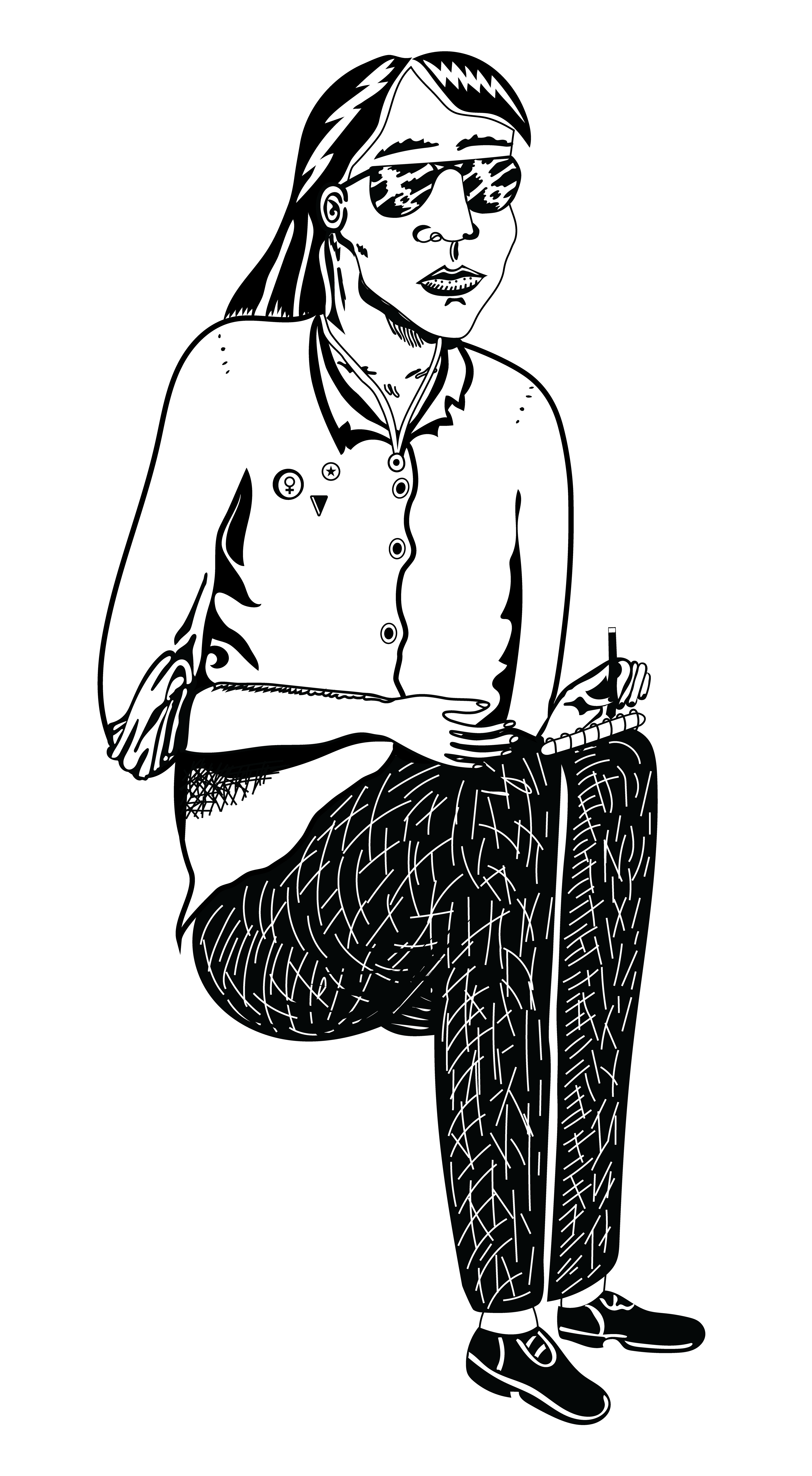 Sunglasses and Sketchbook, Digital Art, version 5, 2026