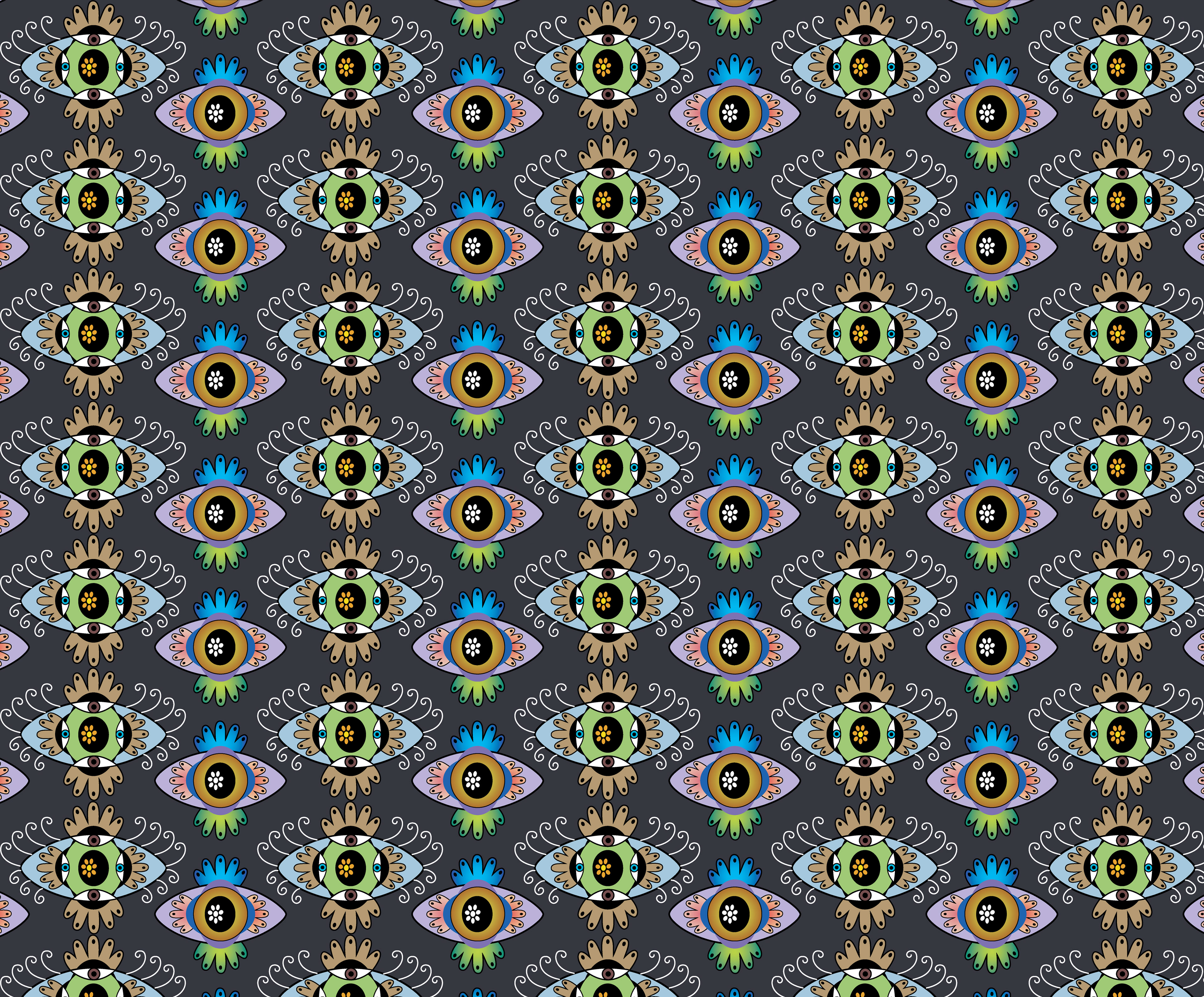 Clairvoyant, Digital Art, Pattern 2, 2025