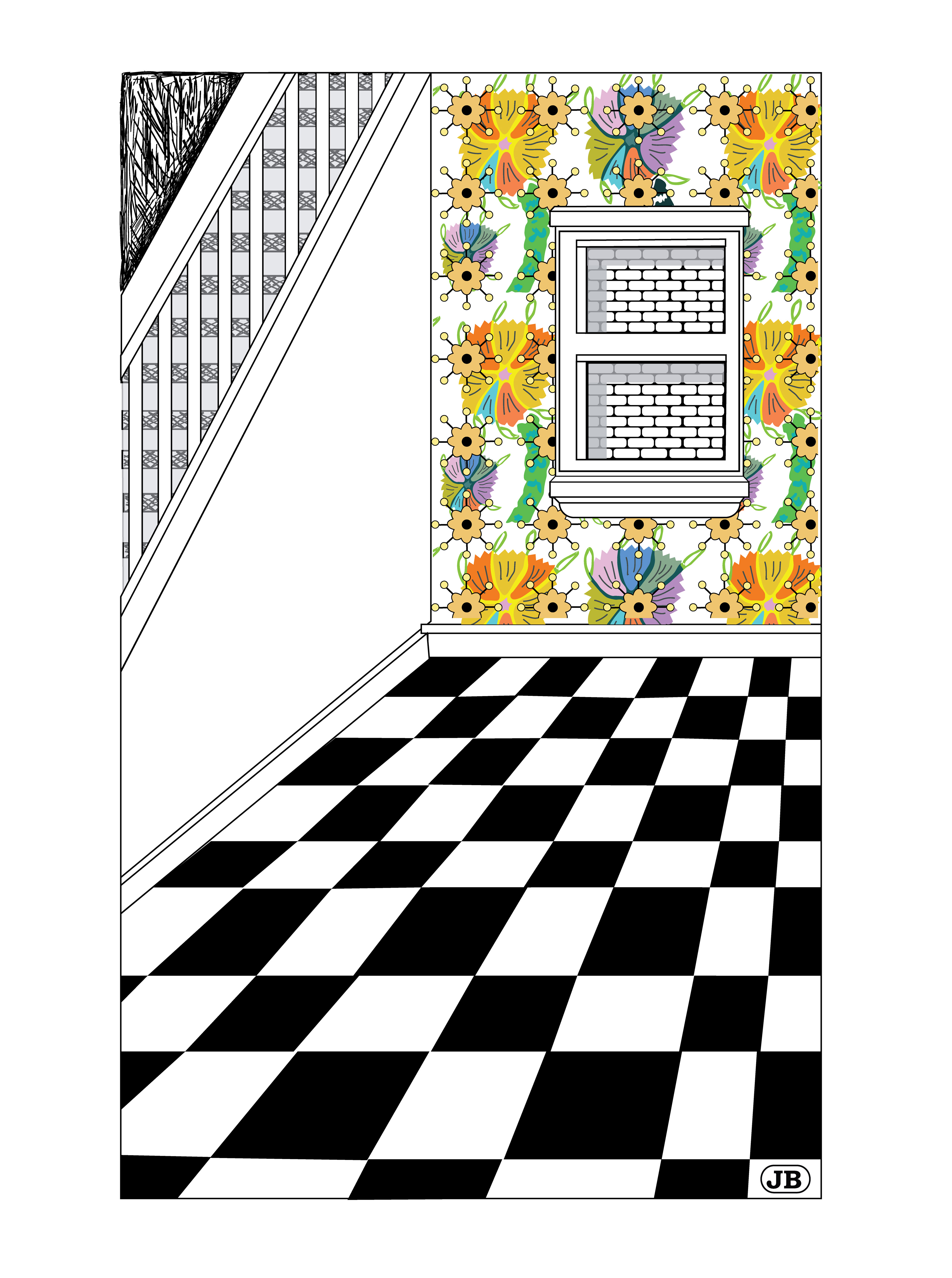 Brick Window, Digital Art, 2020