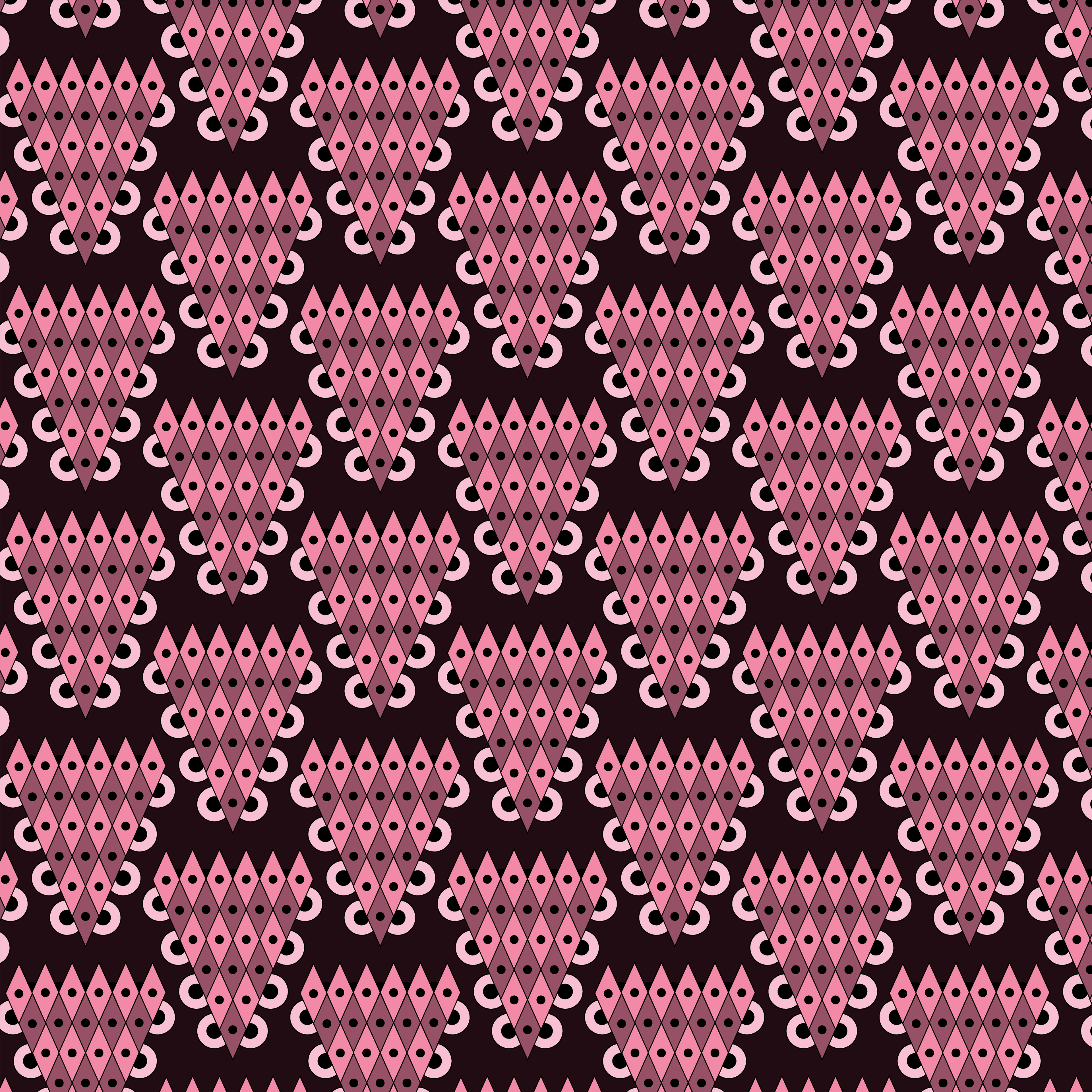 Strawberry Cone, Digital Art, Pattern 3, 2021