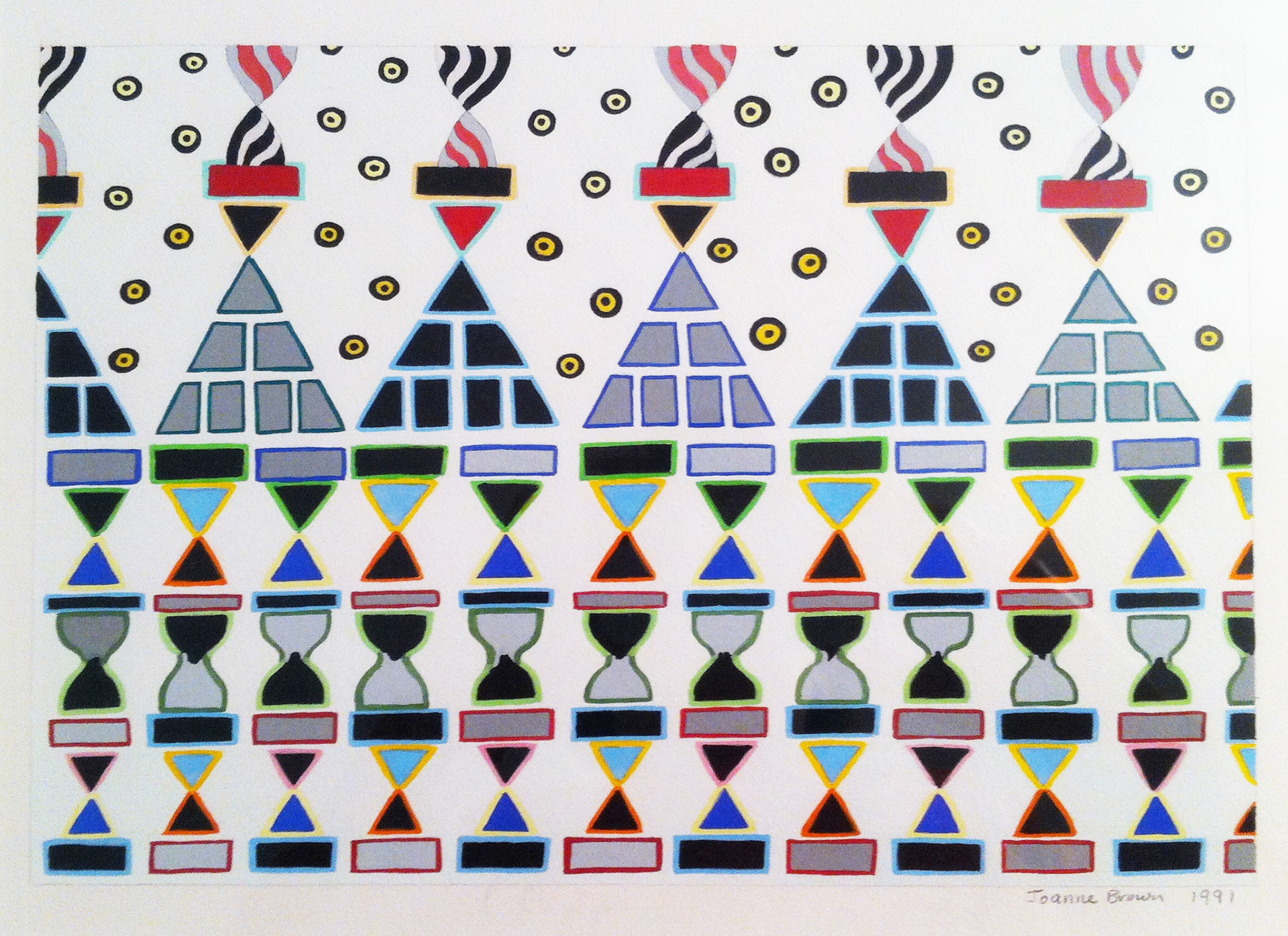 Hourglass, Watercolor on Paper, 10" x 7", 1991