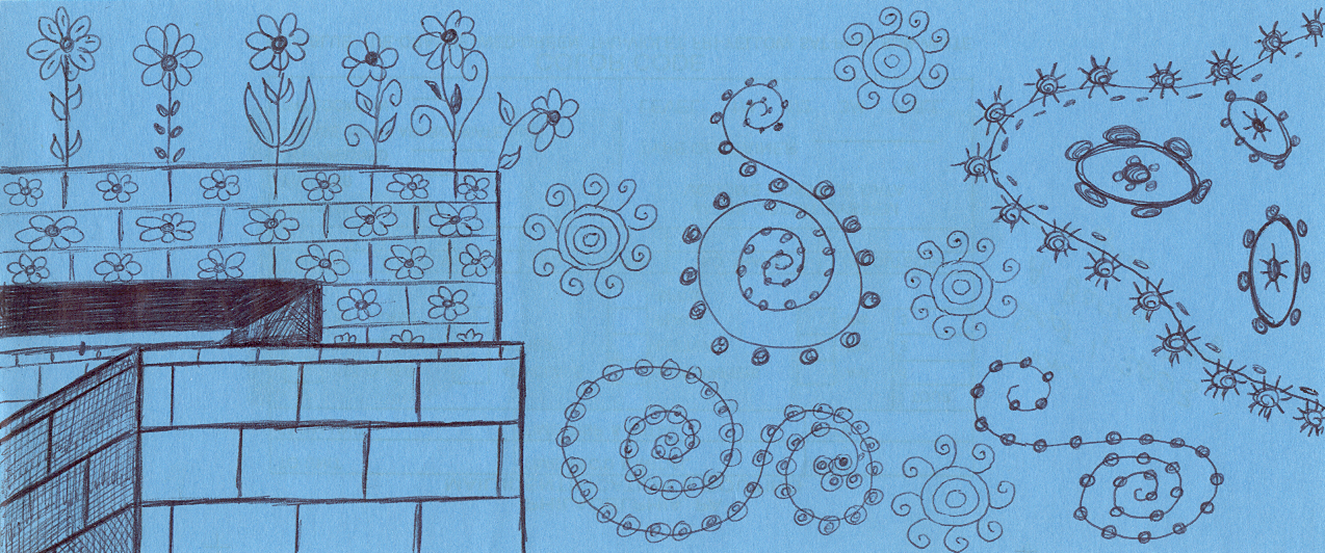 Flower Dive, Ballpoint Pen on Paper, 2003