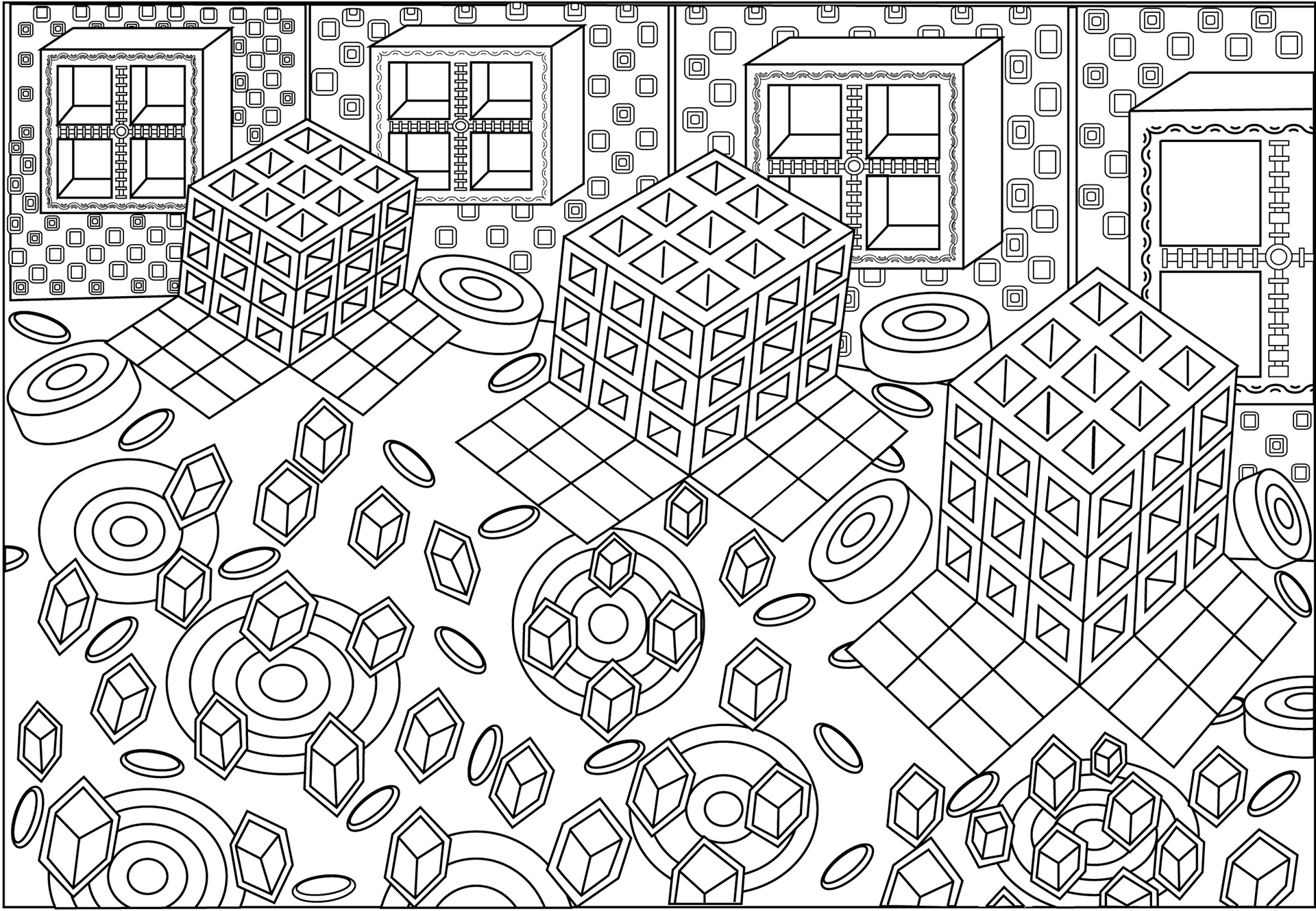 Moving Day, Coloring Card, 2009