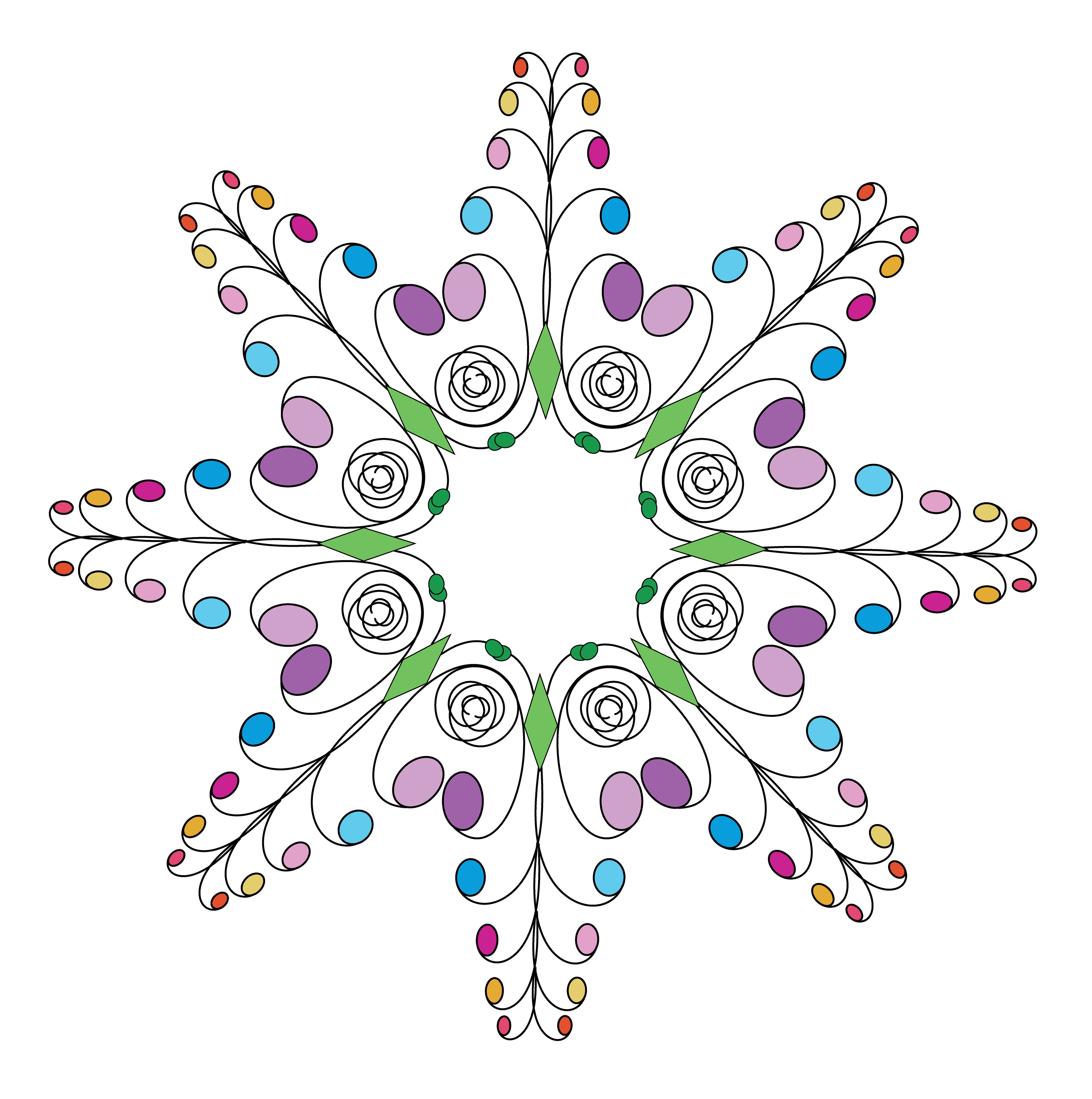 Jewel Tree, Digital Art, Radial, 2022