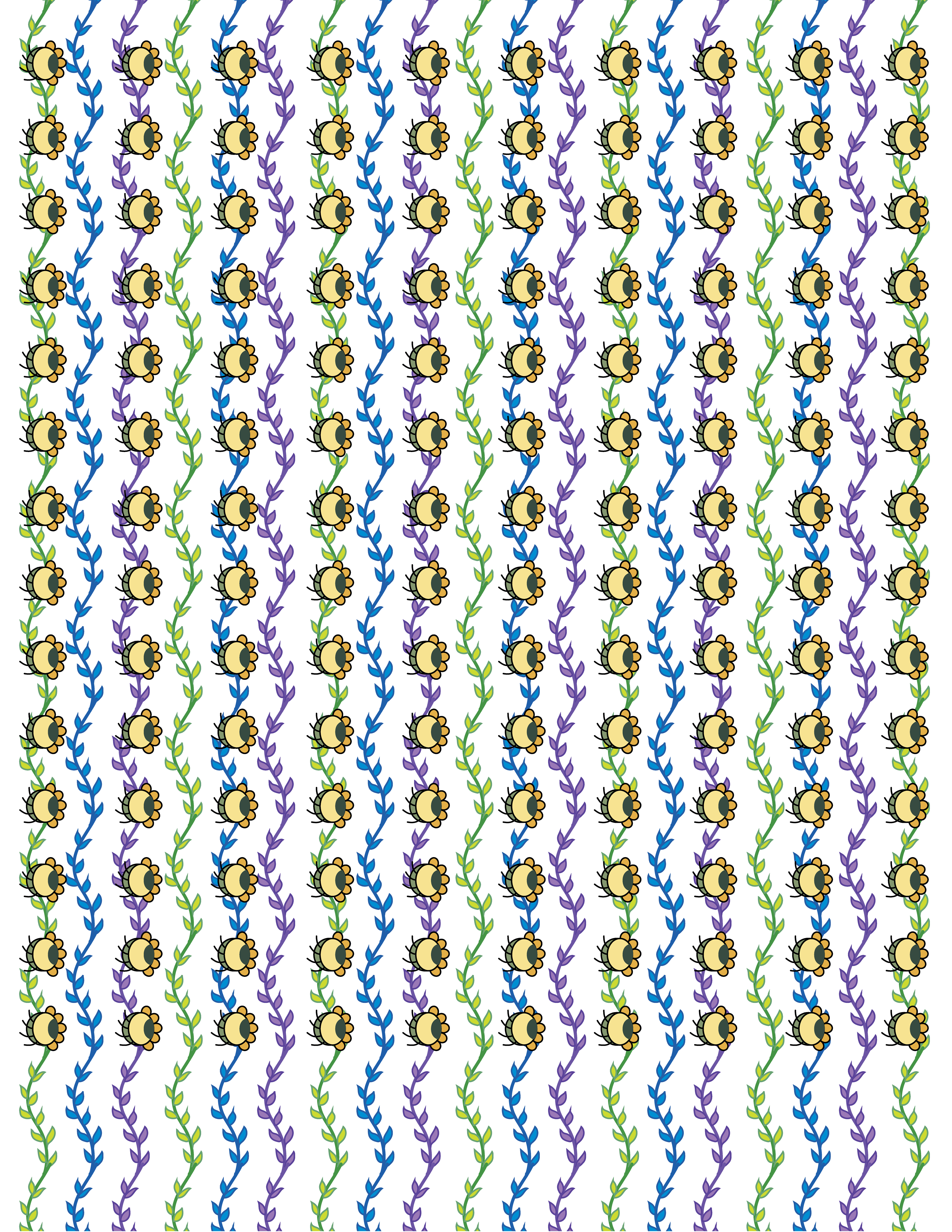 Spy Eye Flower, Digital Art, Pattern, 2025