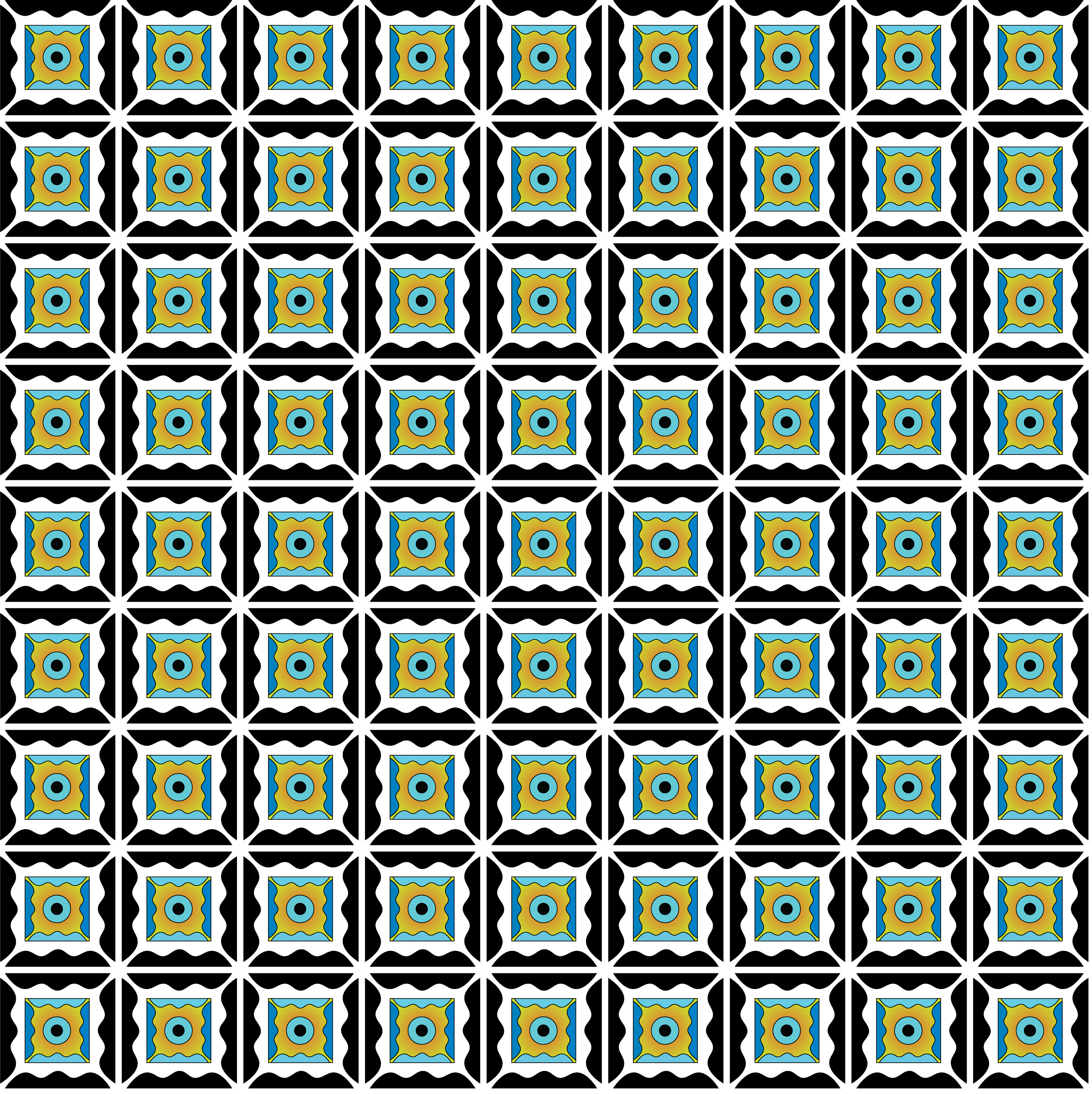 Night Flower Eyes, Digital Art, Pattern 7, 2025