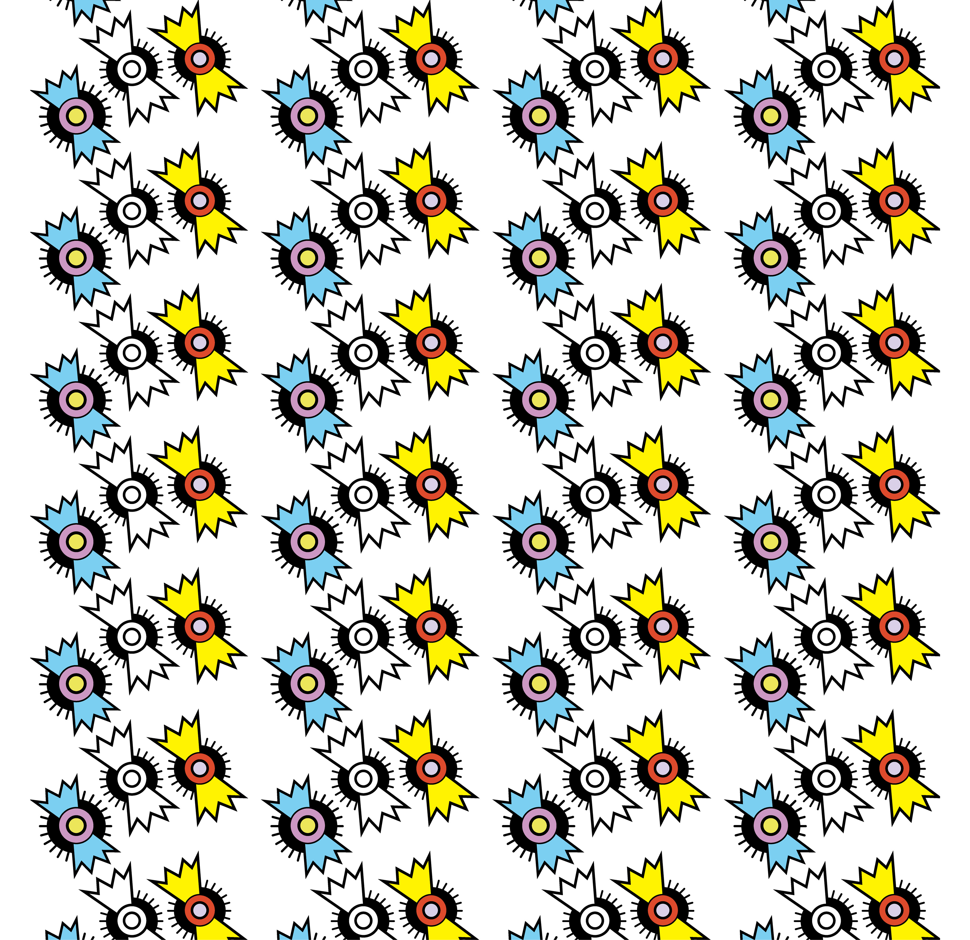 Firecracker Pattern, Digital Art, 2025