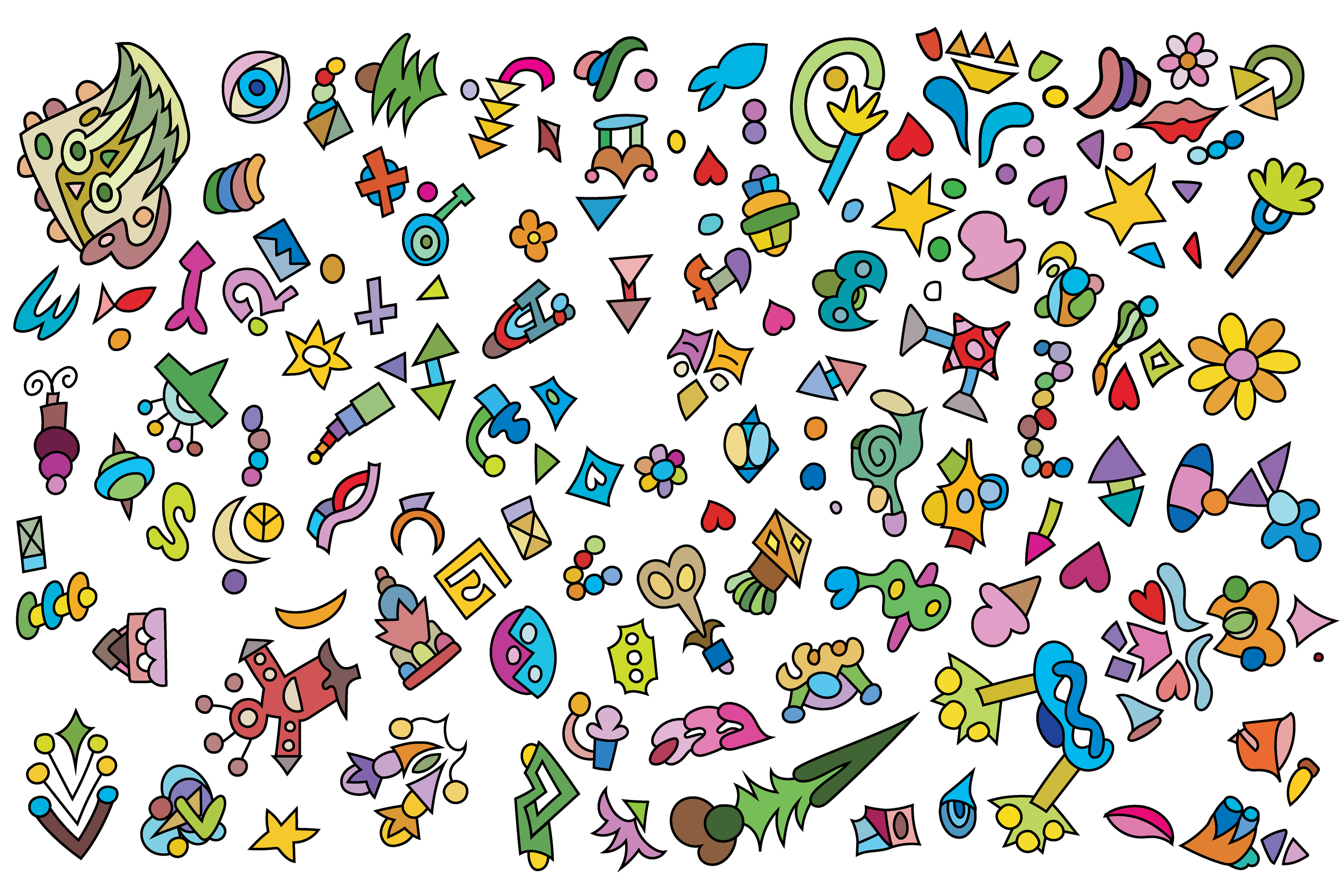 Puffy Fish, Vector Drawings, 2025