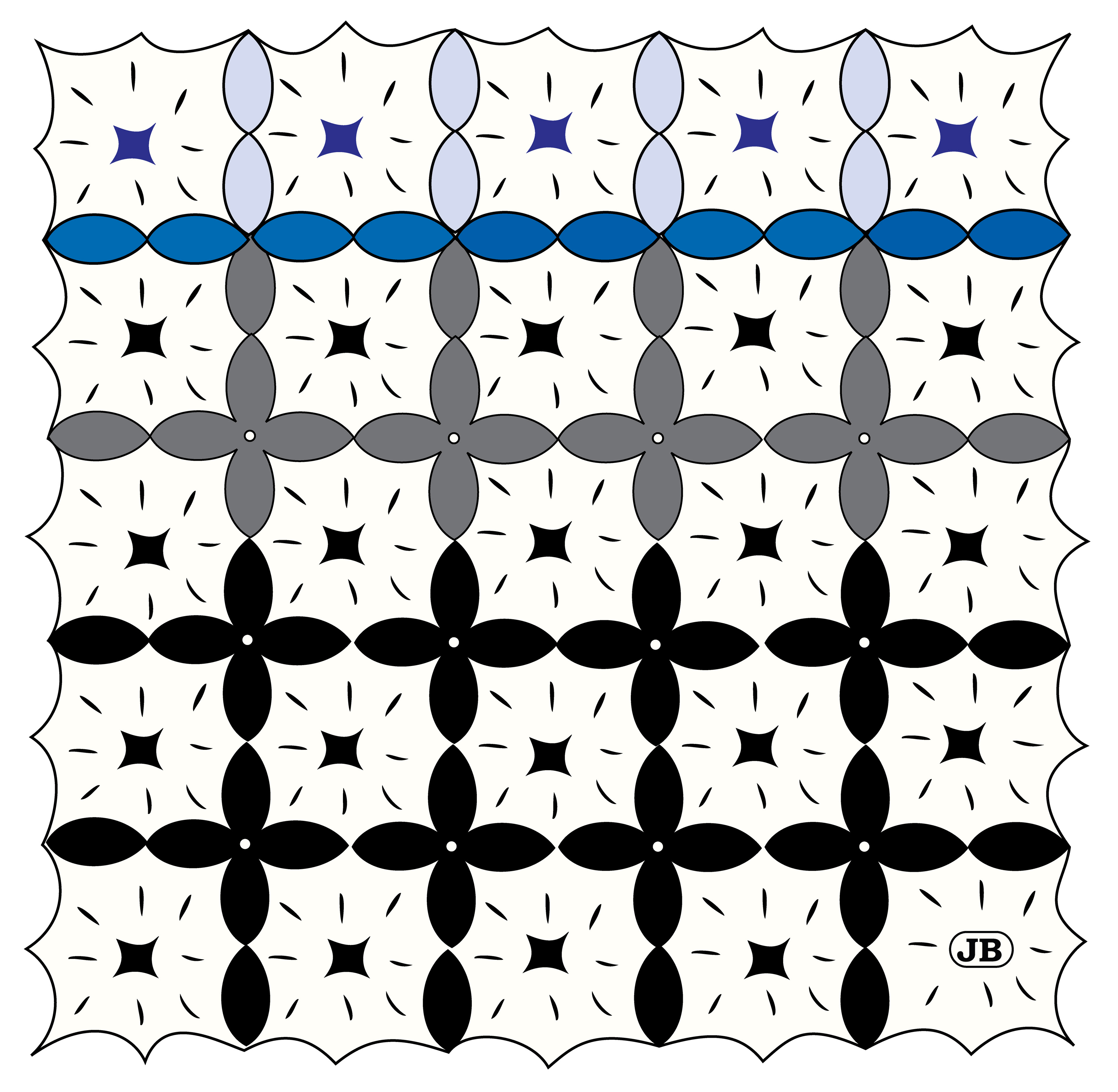 Night Garden Pattern, Digital Art, 2009