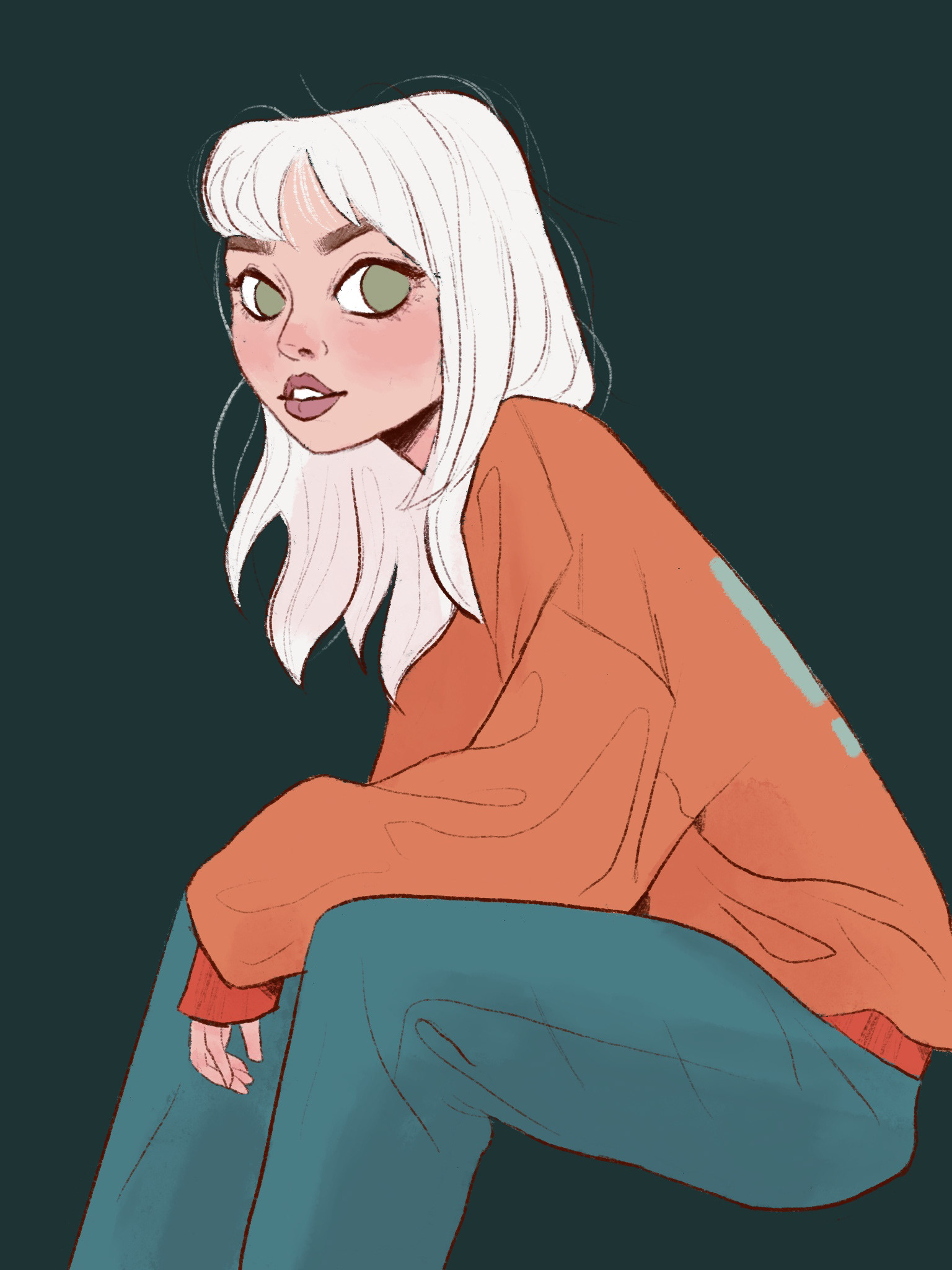 Self Portrait (style study 2) 2021, digital, 1080x1920 px