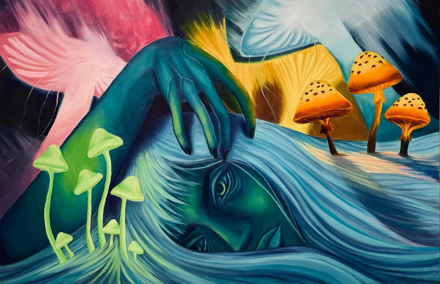 Fantasma 2021, oil on canvas, 36x24 in (Paracosm Collection)