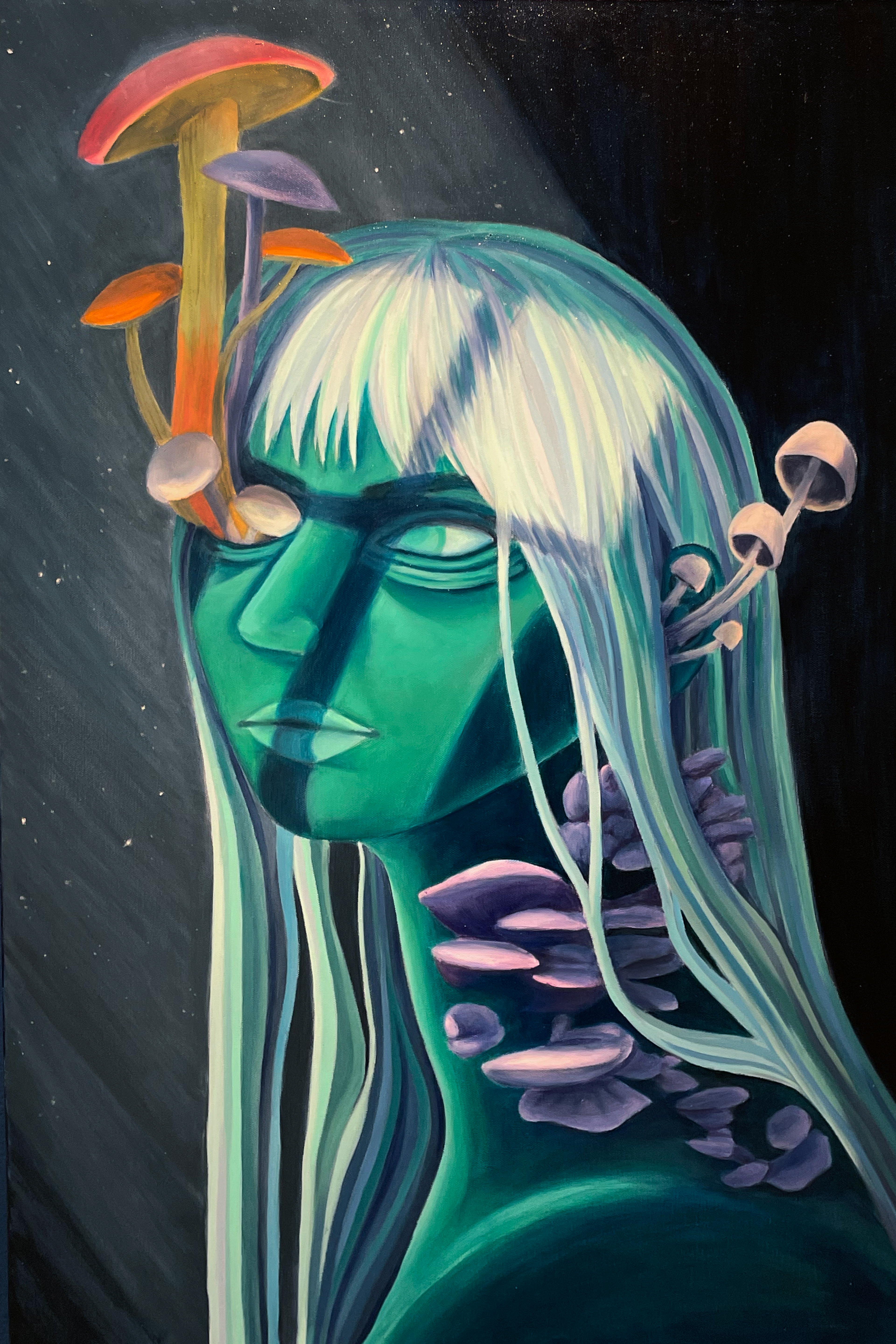 Hypoesthesia 2022, oil on canvas, 24x36in (Paracosm Collection)