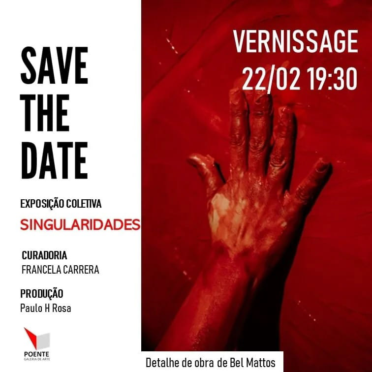 Convite da Vernissage da Exposição Singularidades, na Galeria Poente | 2024