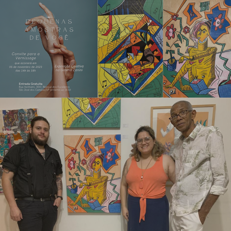 Registro da Vernissage da Exposição "Pequenas Amostras de Você" | 2023 - em destaque as obras do artista Tencarlo