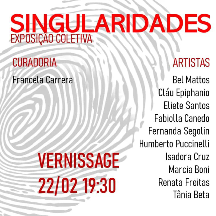 Cartaz da Exposição Singularidades, na Galeria Poente | 2024