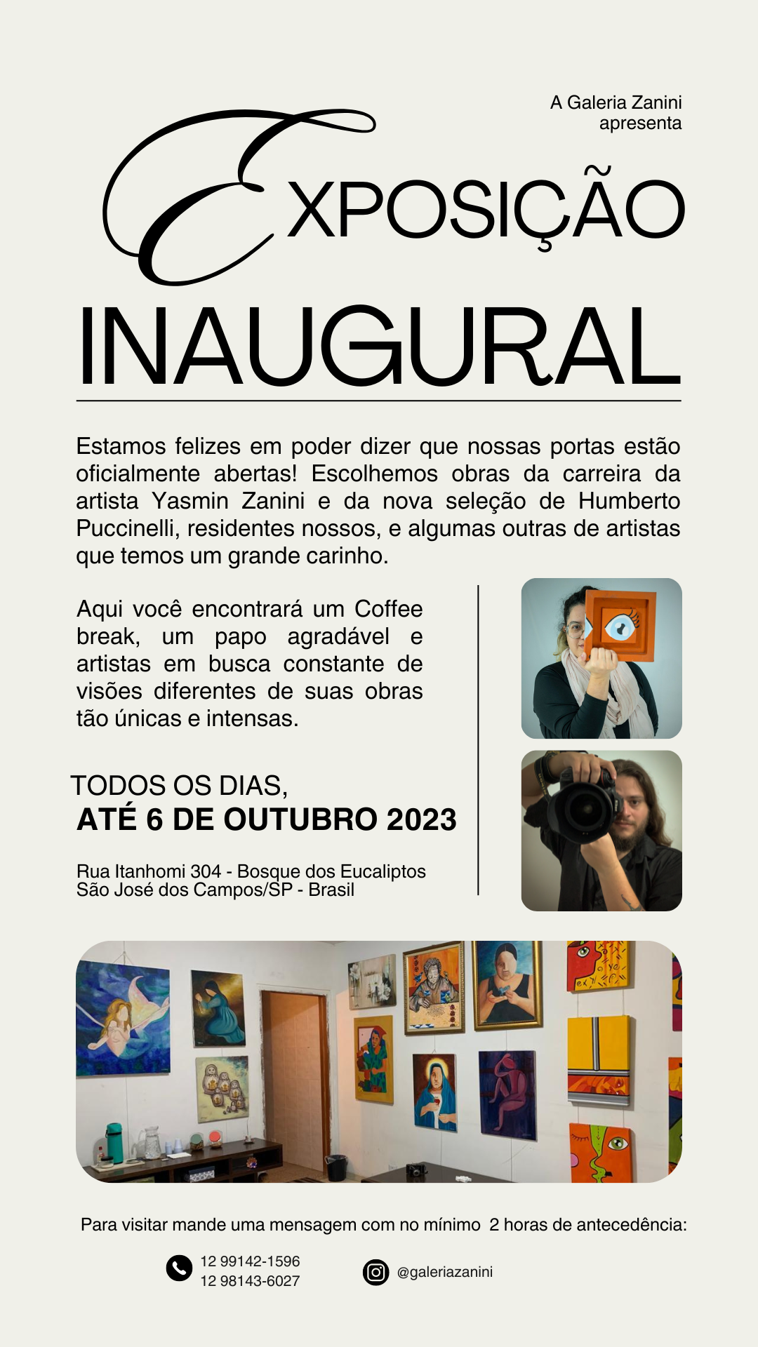 Cartaz  da Exposição Inaugural da Galeria Zanini | 2023