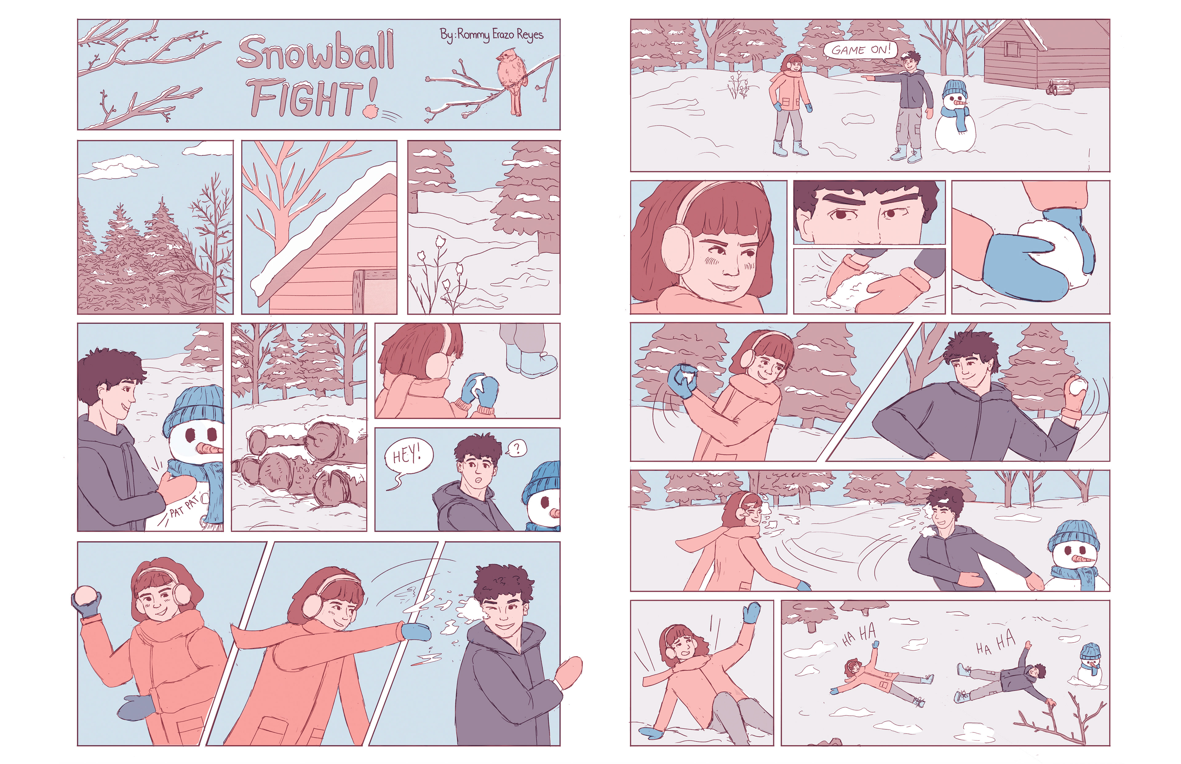 "Snowball Fight!" Original comic