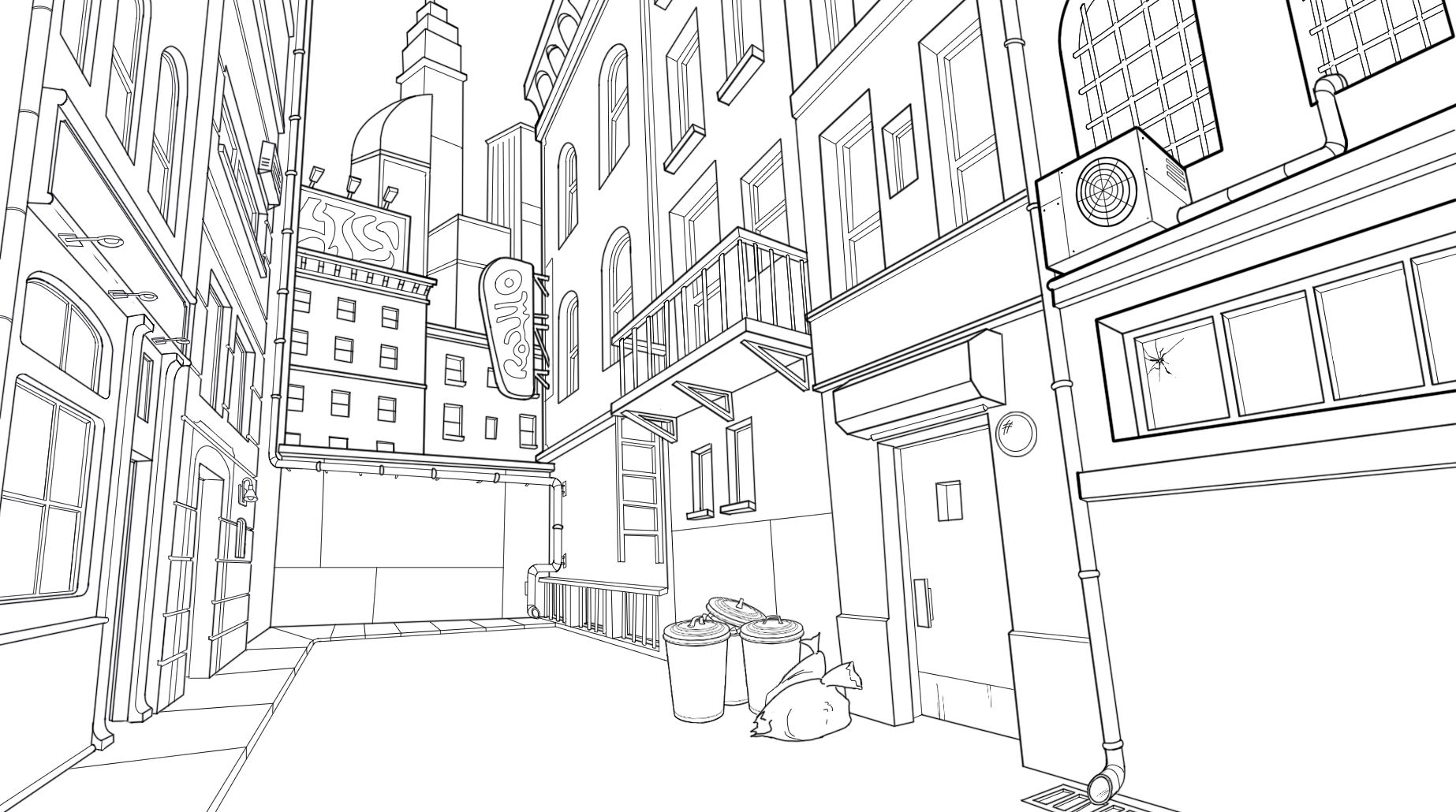 inspired by the dark city from "Batwheels" (2022)