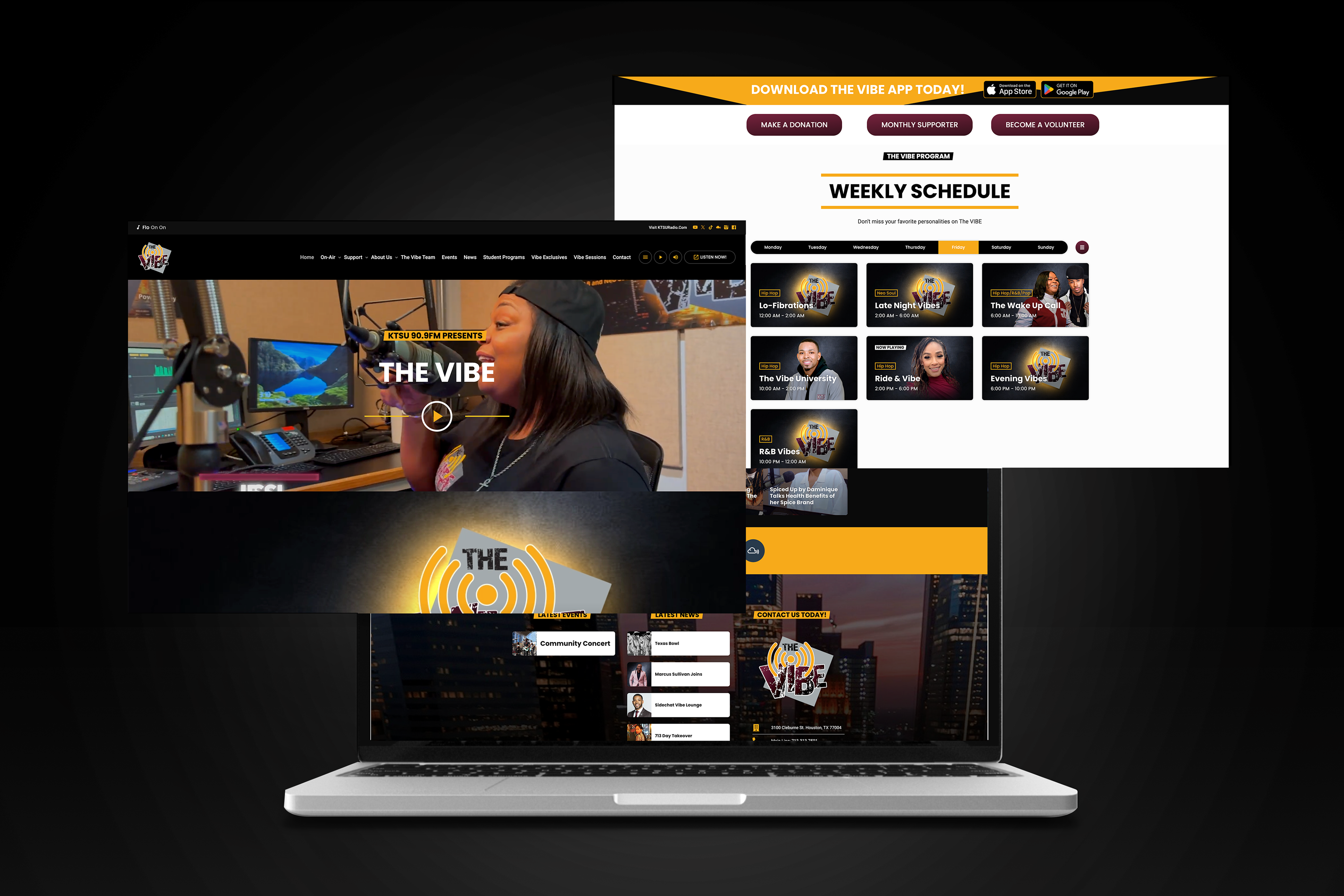 VibeHouston.com Radio WordPress Website for KTSU